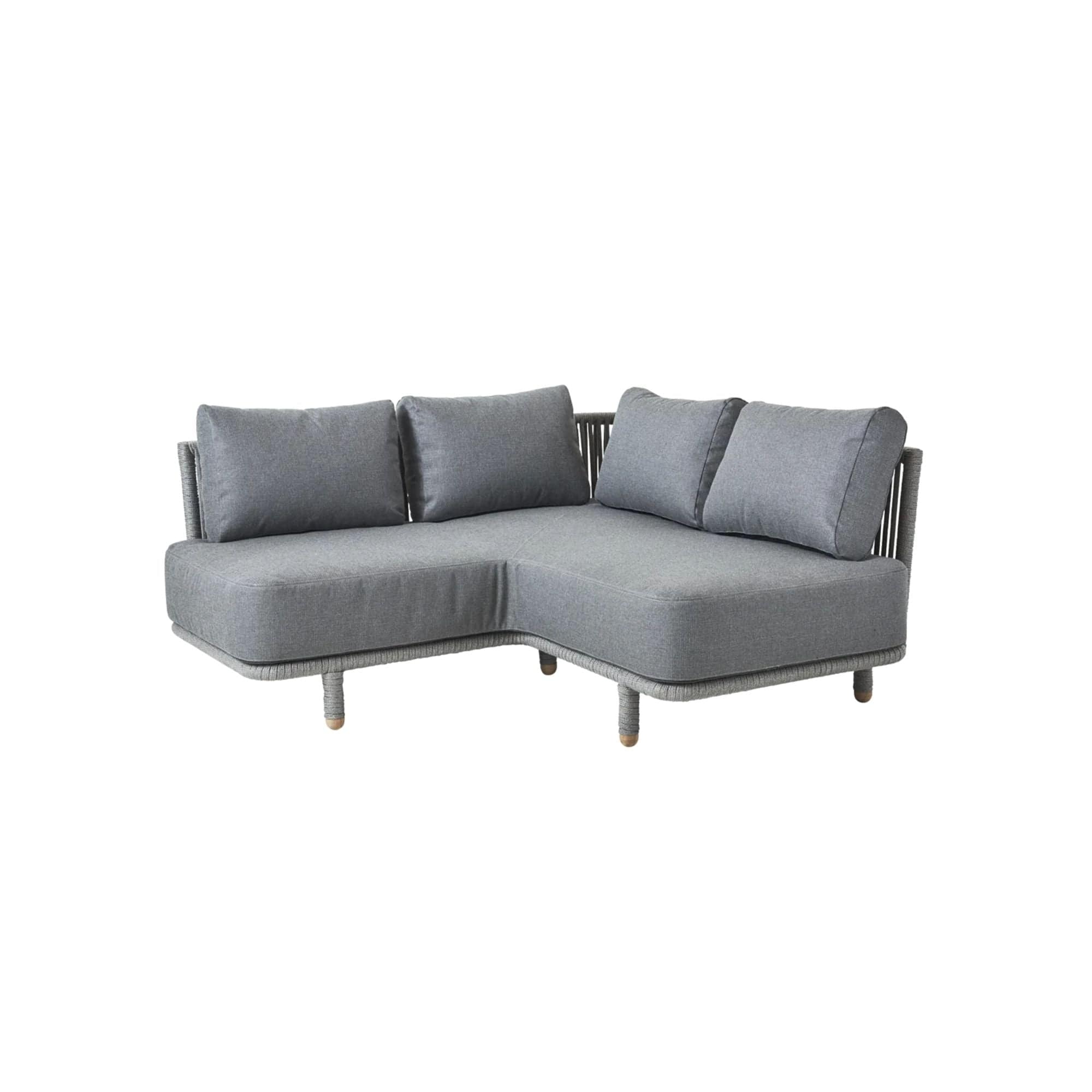 Moments 2 Seater Sofa Set with Corner Sofa incl. Cushions - Grey - Image 4