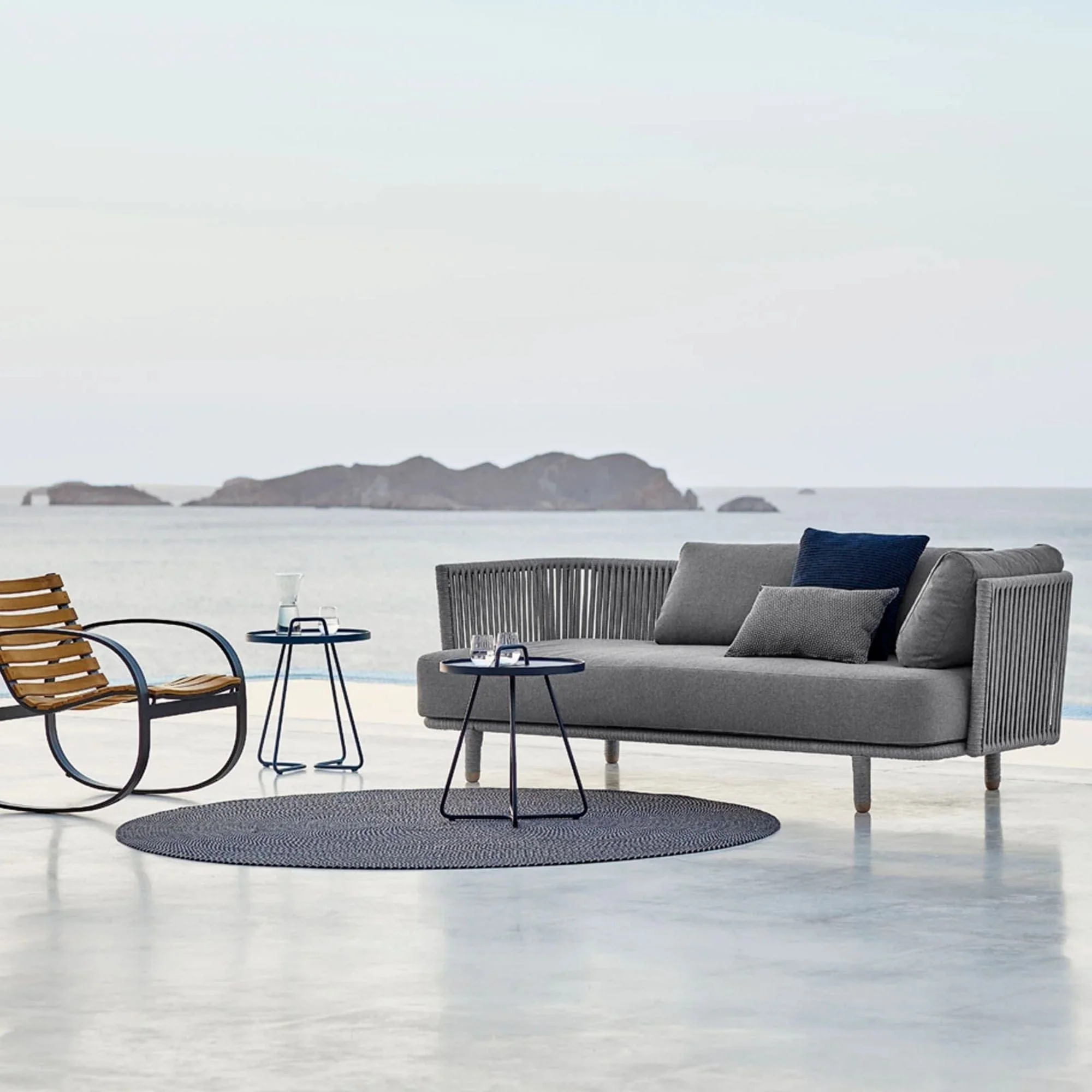 Moments 3 Seater Sofa with Cushion Set - Grey - Image 2