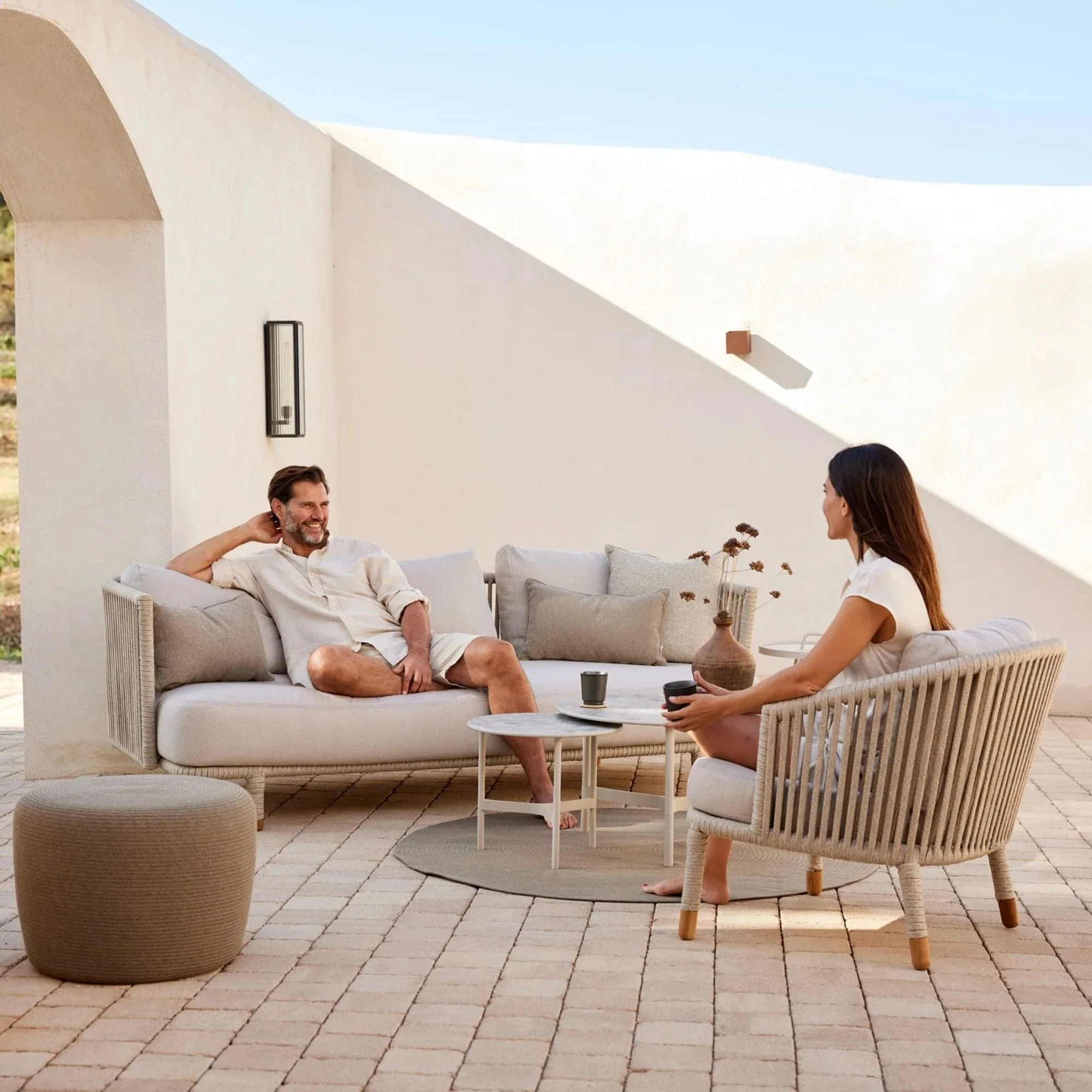 Moments 3 Seater Sofa with Cushion Set - Sand - Image 3