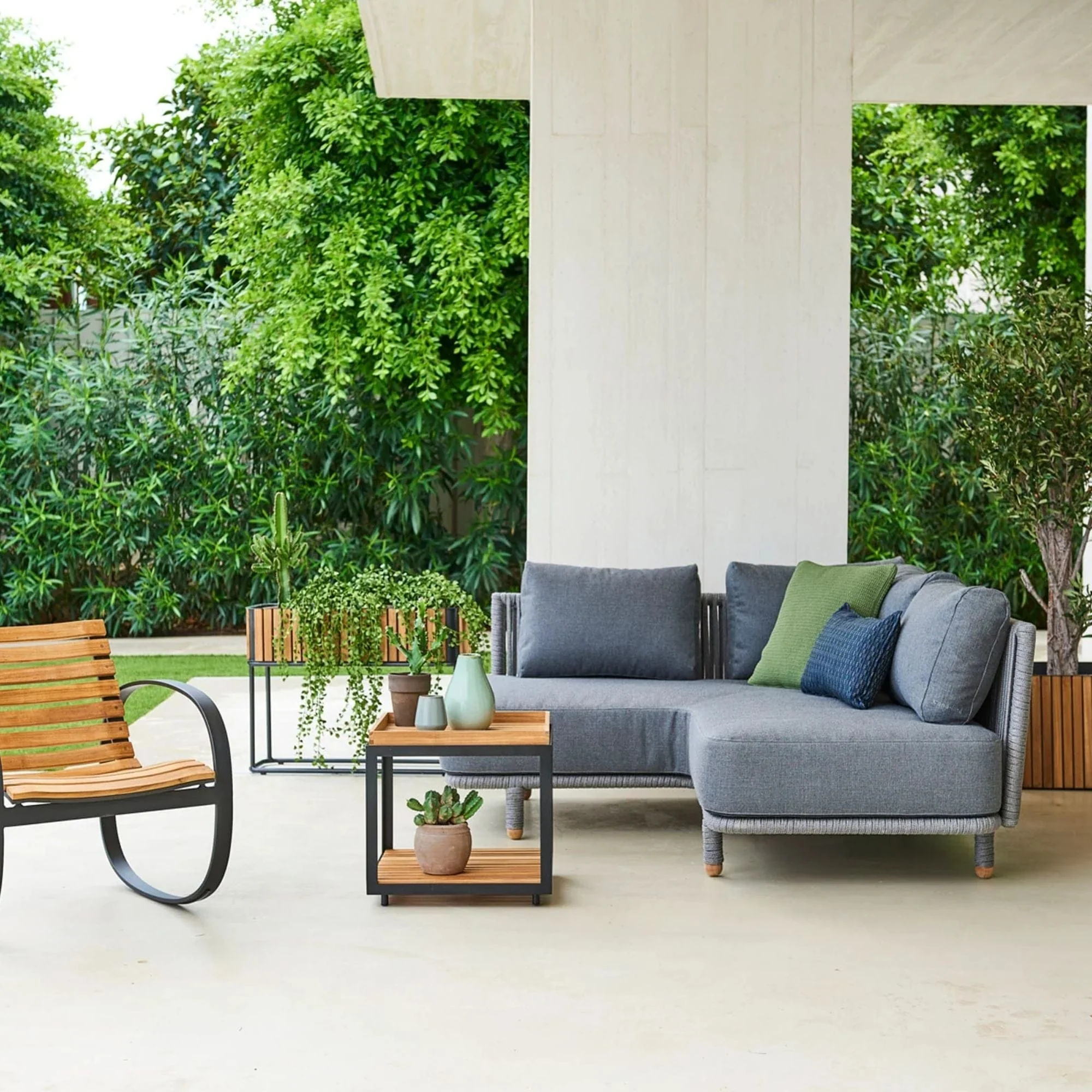 Moments Corner Sofa with Cushion Set - Grey - Image 2