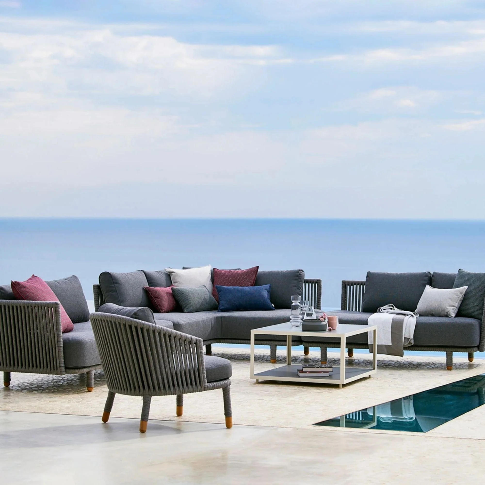 Moments Corner Sofa with Cushion Set - Grey - Image 3
