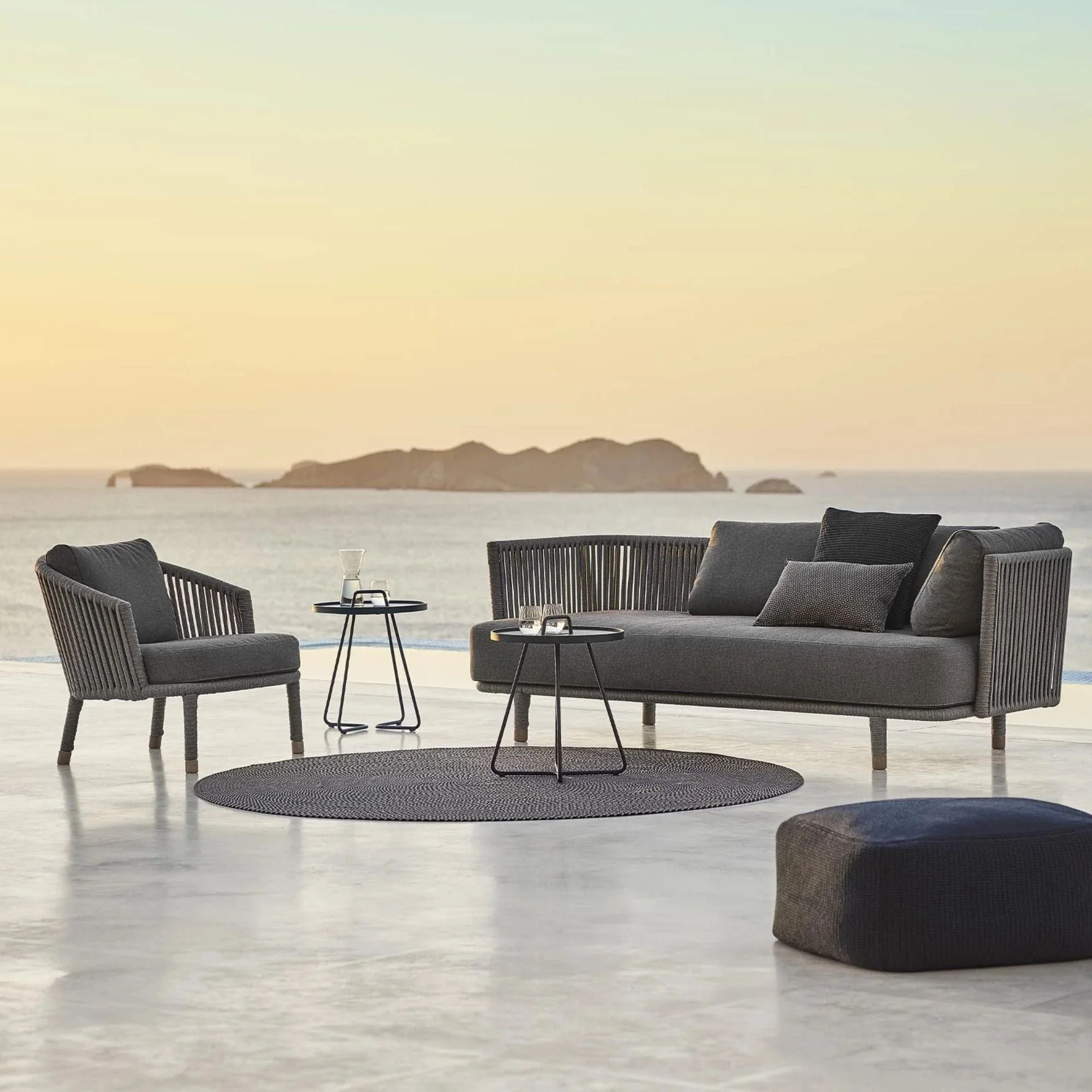 Moments Lounge Chair with Cushion Set - Grey - Image 3