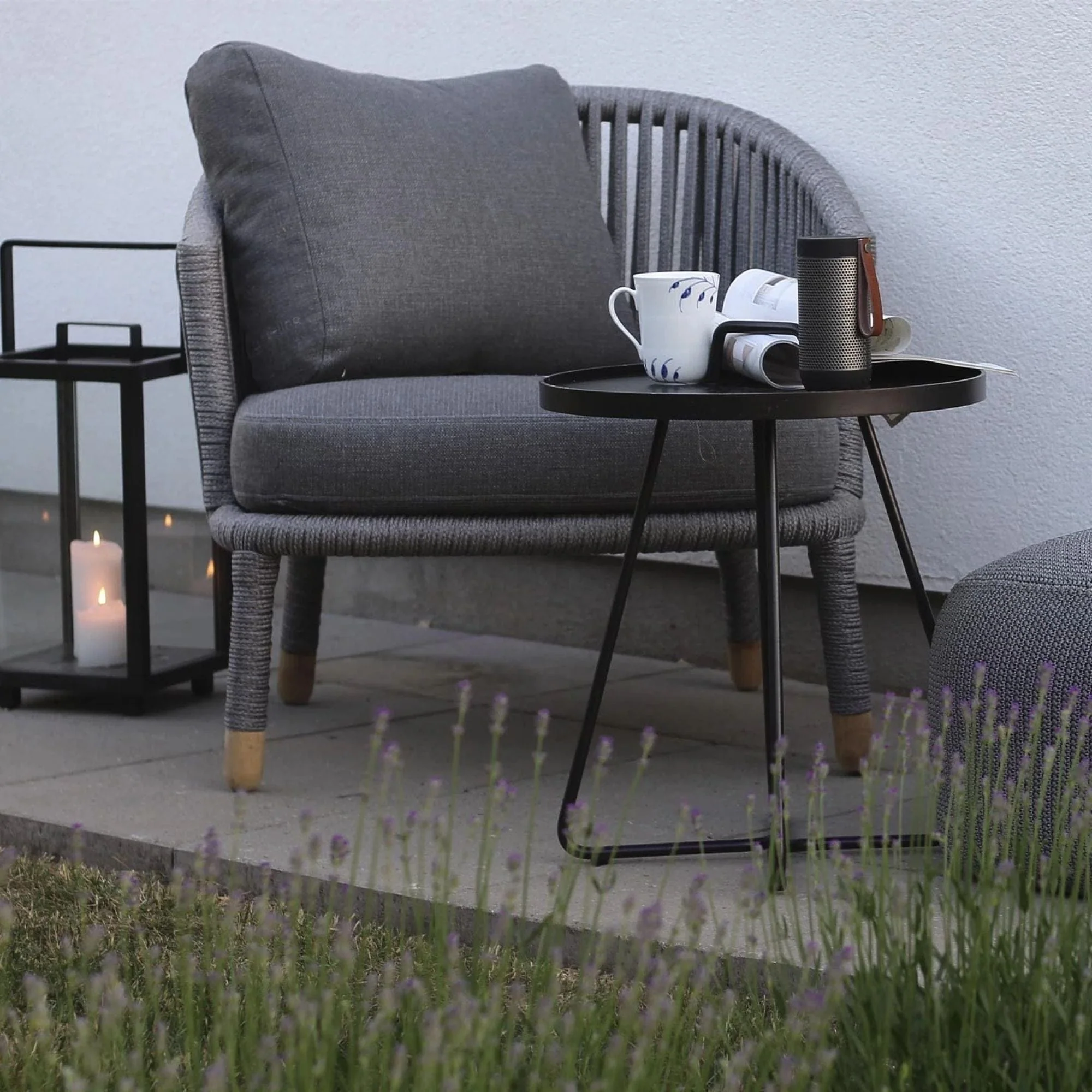 Moments Lounge Chair with Cushion Set - Grey - Image 6