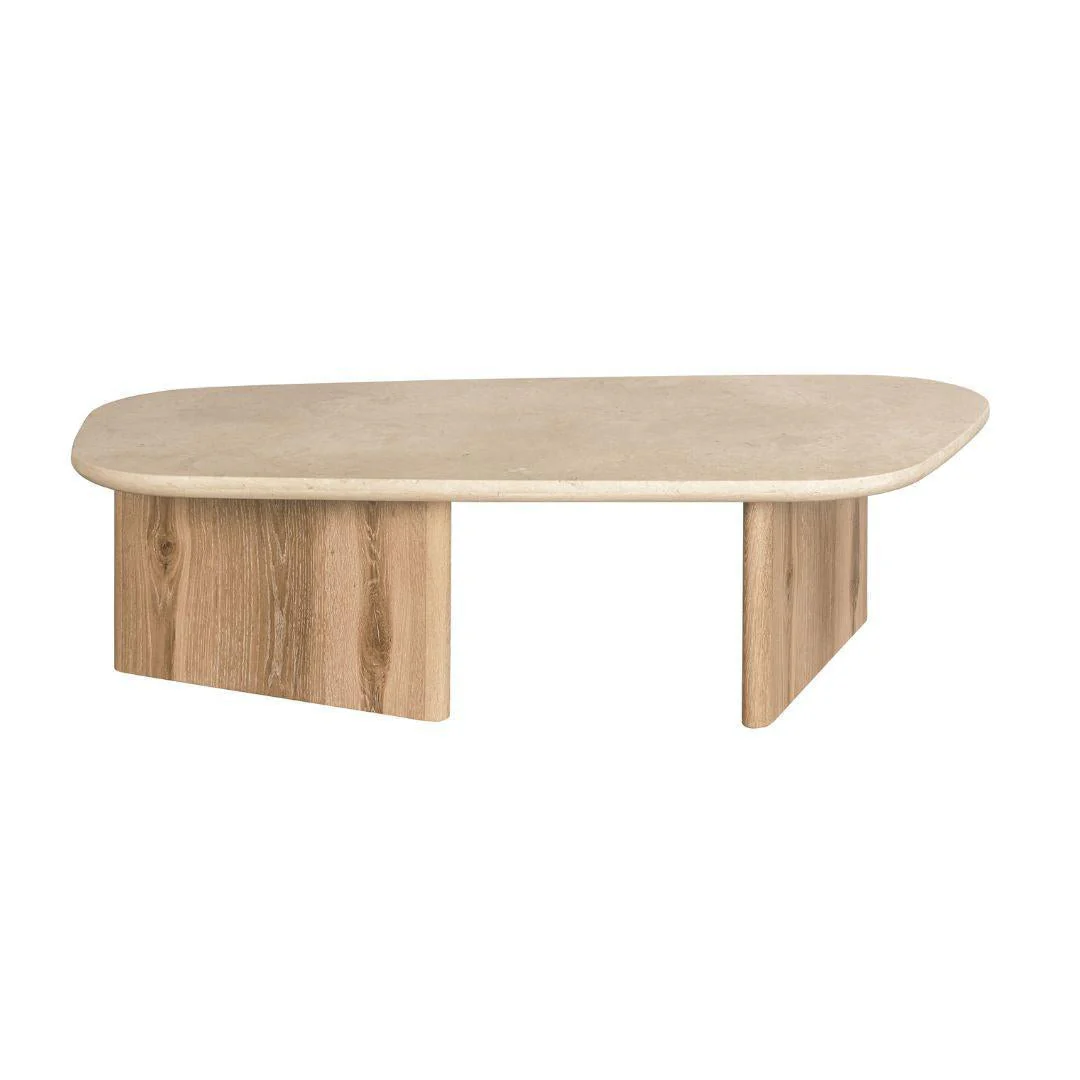 Montaro Coffee Table with Marble Top - Natural - Image 5
