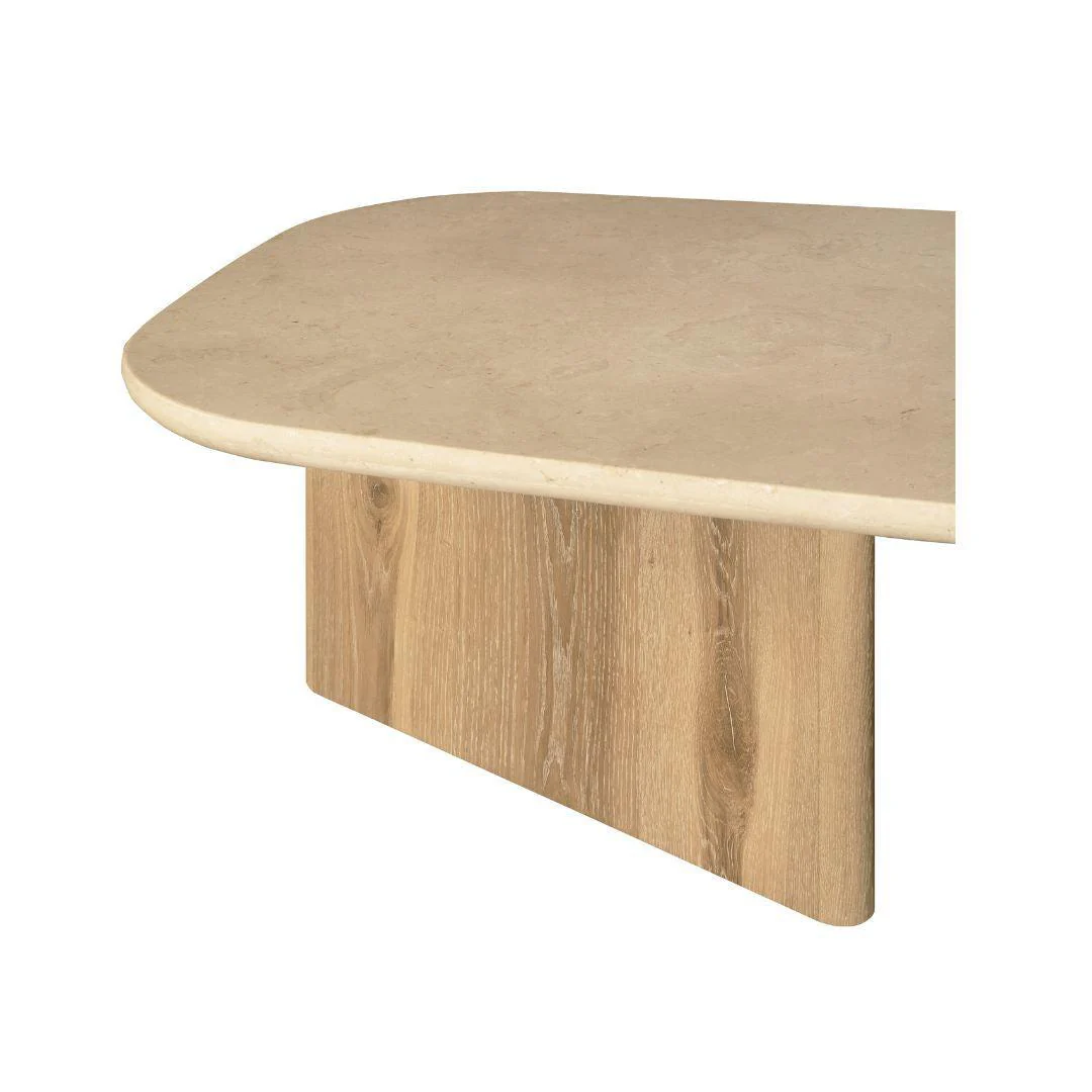 Montaro Coffee Table with Marble Top - Natural - Image 7