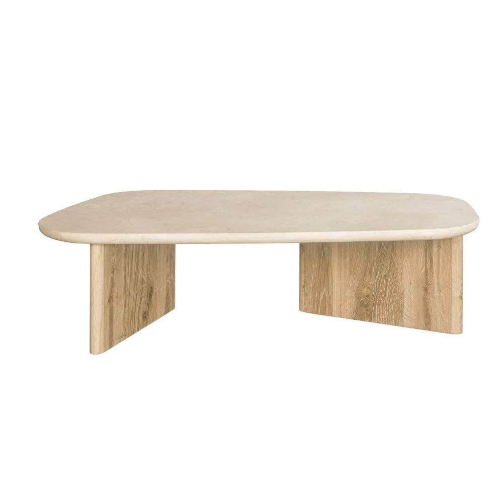 Montaro Coffee Table with Marble Top - Natural - Image 9
