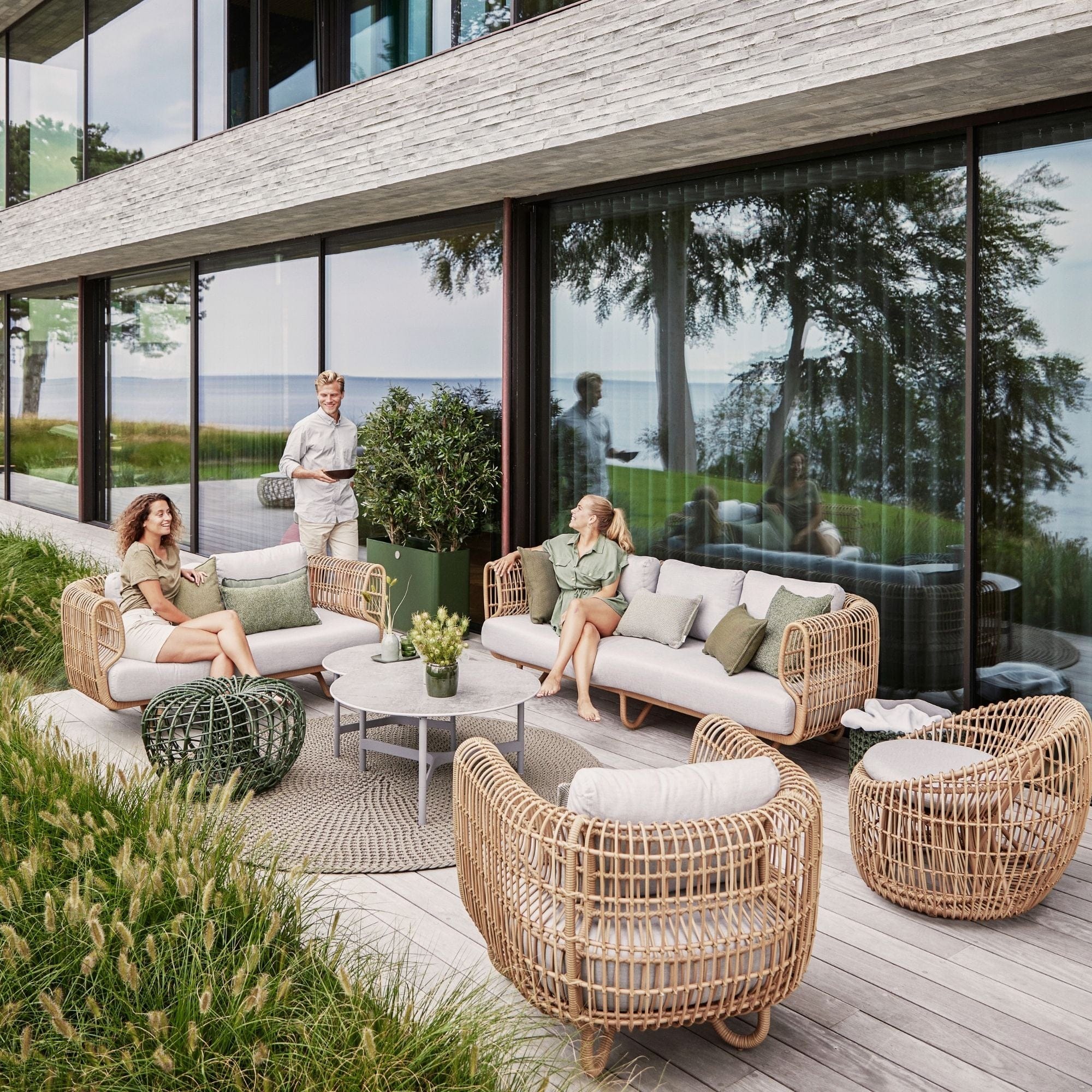 Nest Lounge Chair with Cushion Set - Natural - Image 2