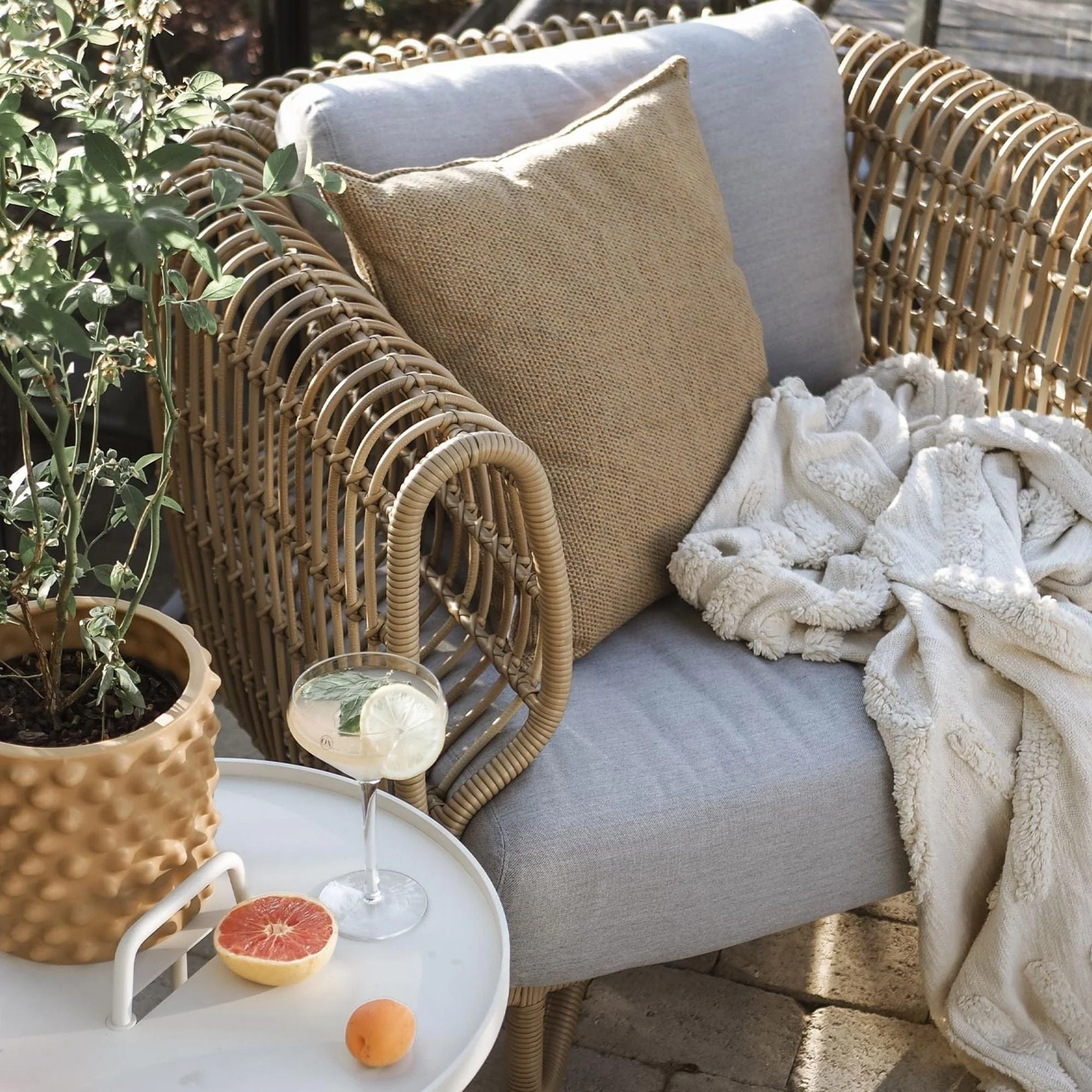 Nest Lounge Chair with Cushion Set - Natural - Image 4