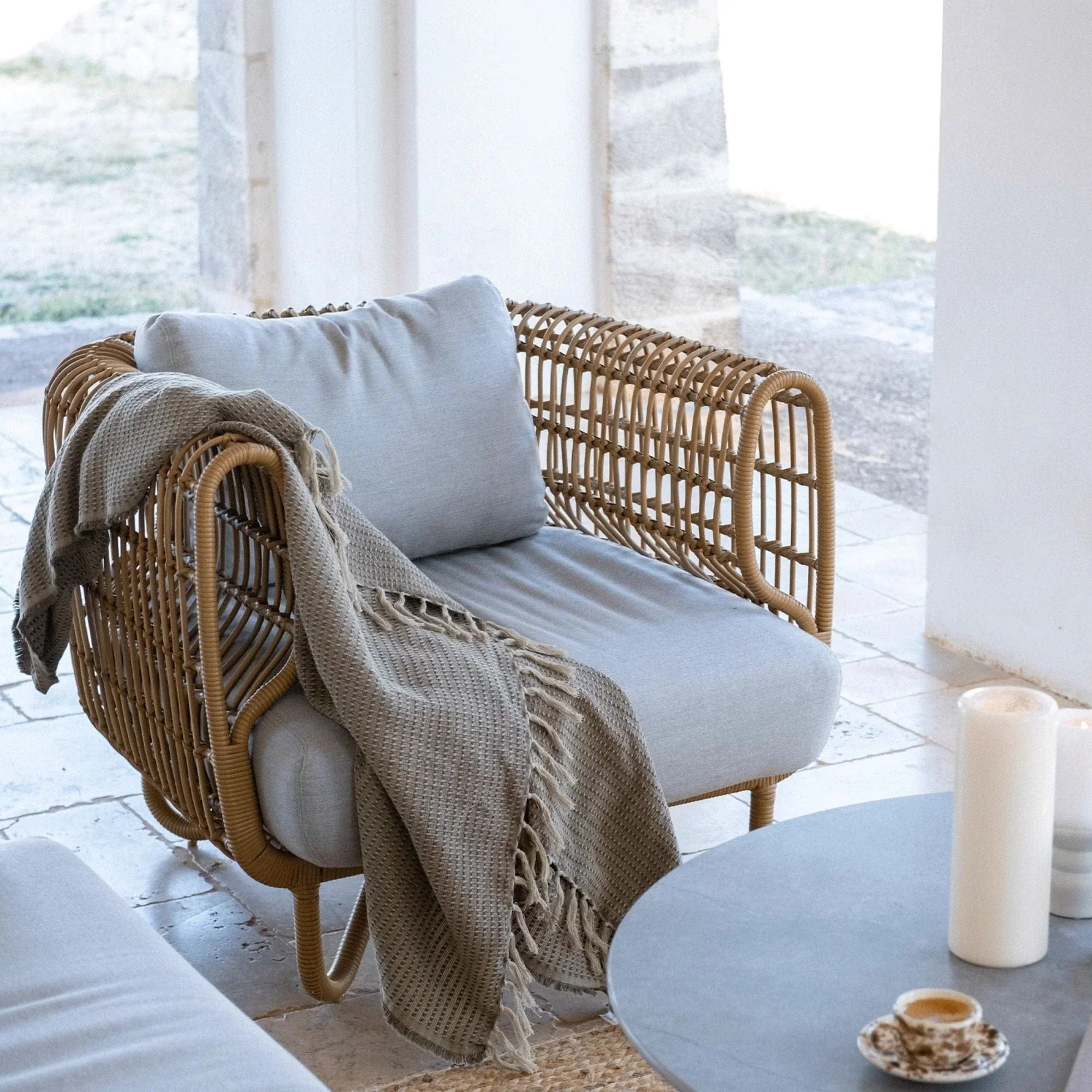 Nest Lounge Chair with Cushion Set - Natural - Image 5