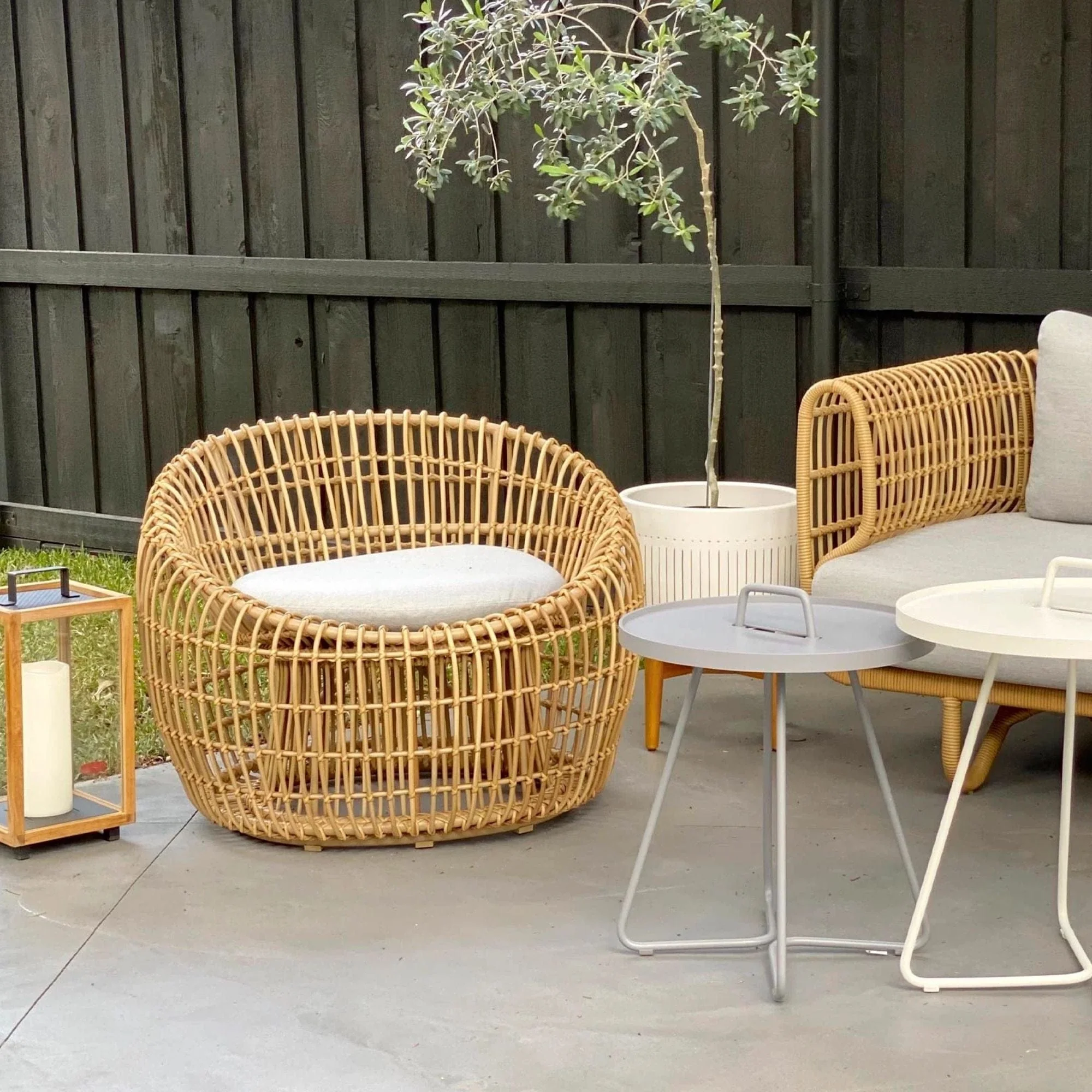 Nest Round Chair with Cushion Set - Natural - Image 6