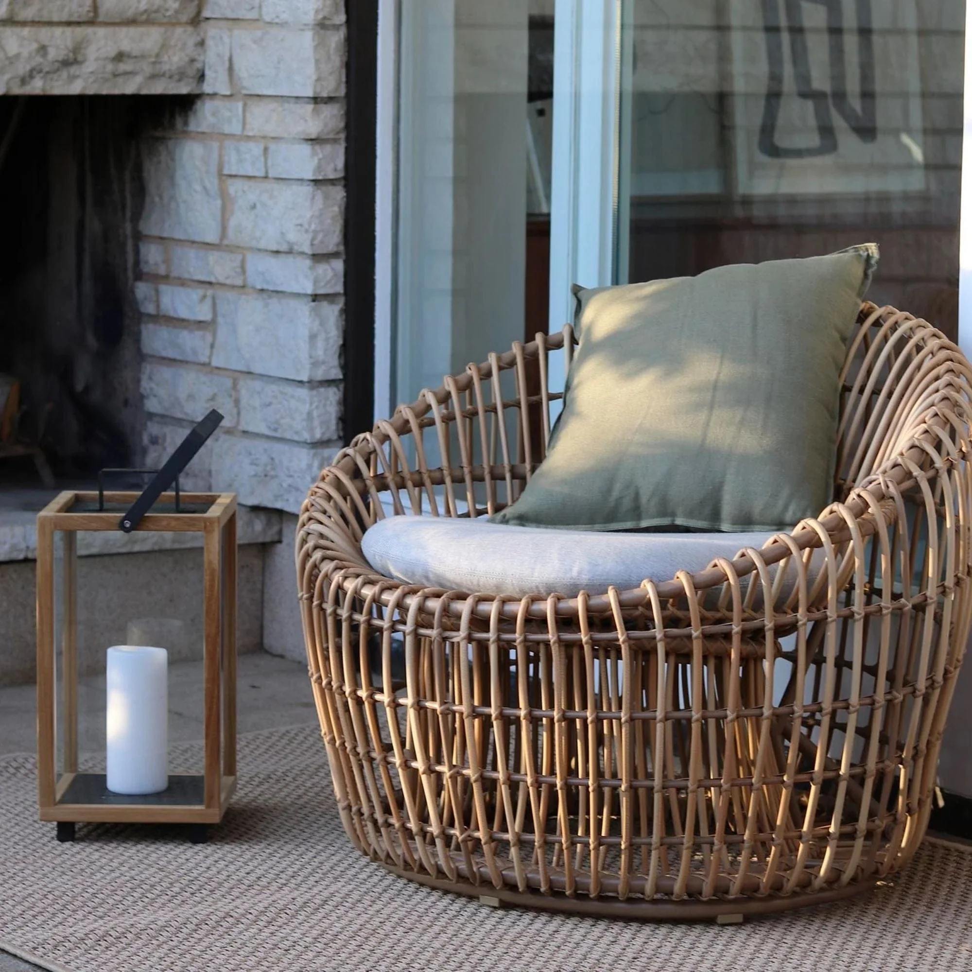 Nest Round Chair with Cushion Set - Natural - Image 7
