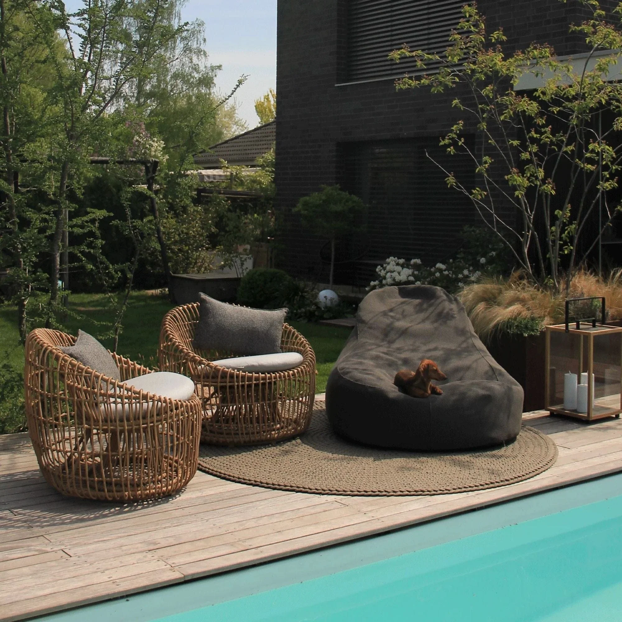 Nest Round Chair with Cushion Set - Natural - Image 8