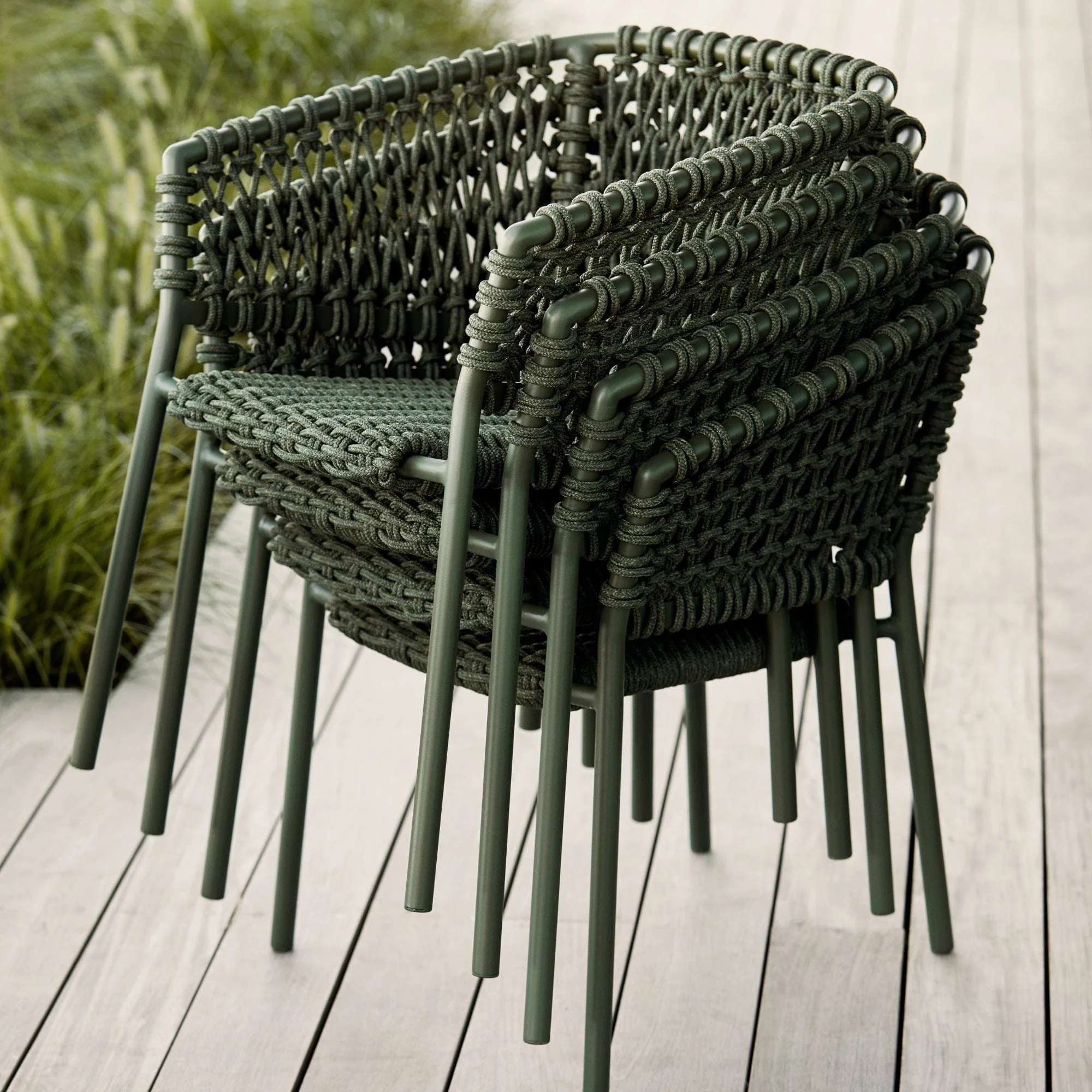 Ocean Stackable Chair - Dark Green - Image 2