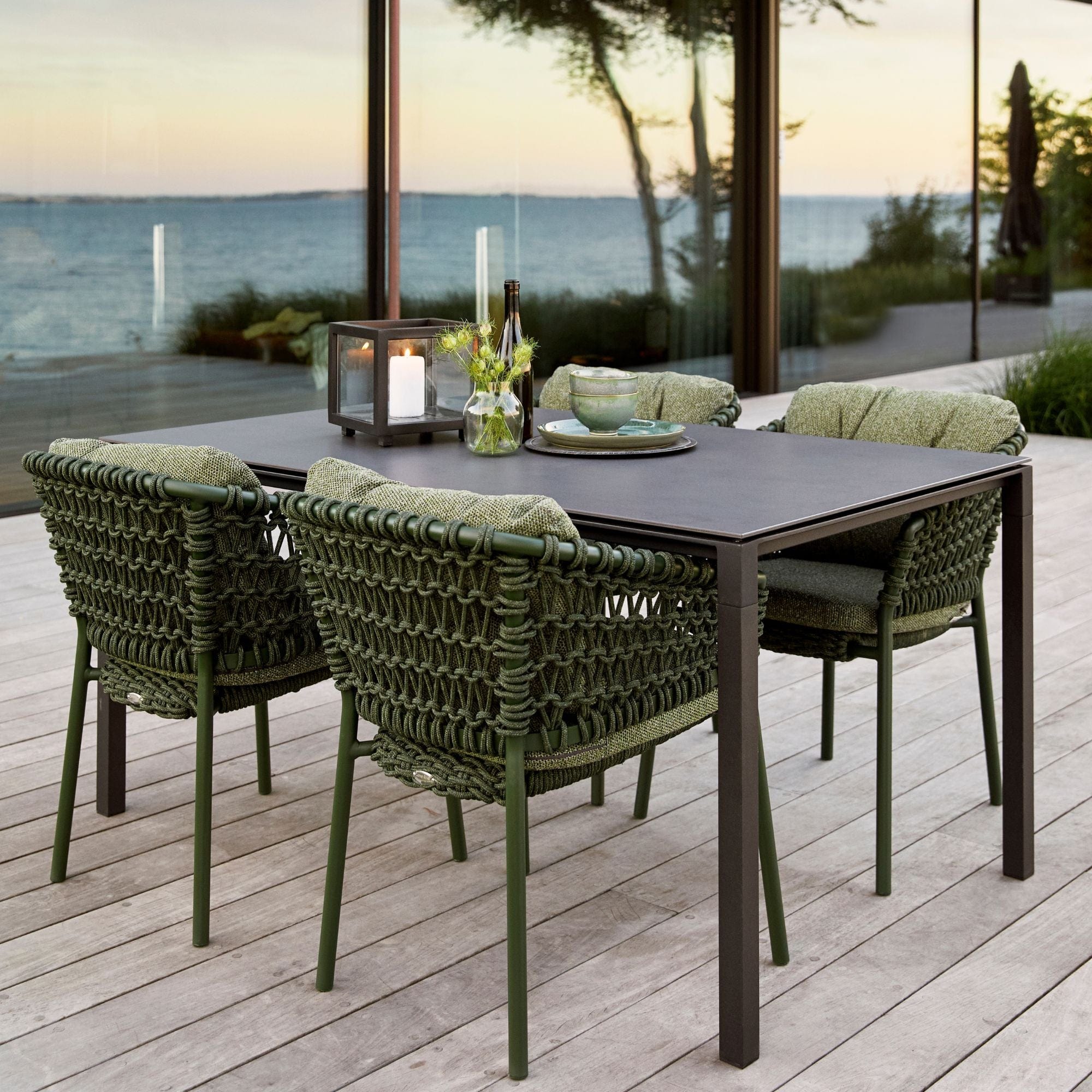 Ocean Stackable Chair - Dark Green - Image 3