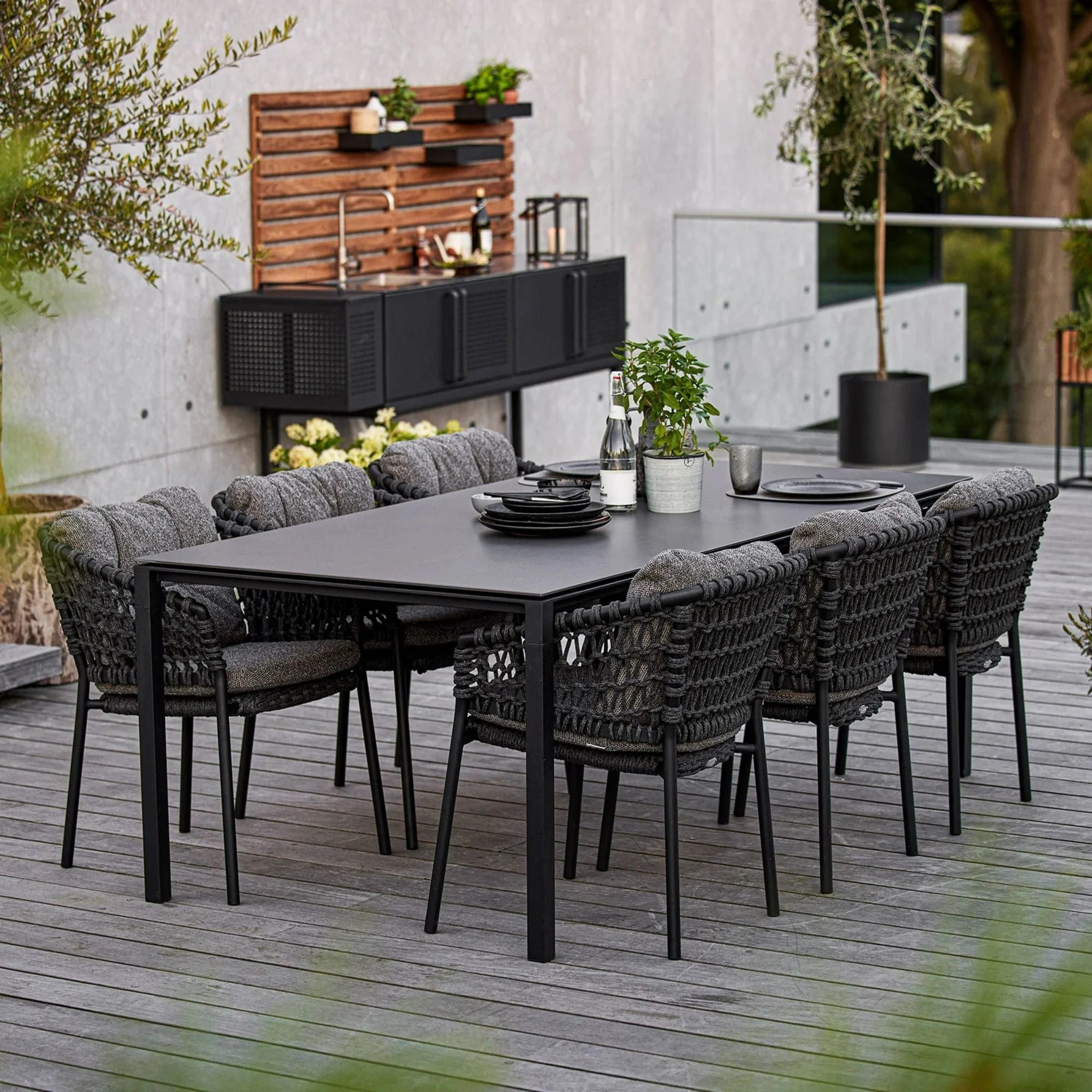Ocean Stackable Chair - Dark Grey - Image 5