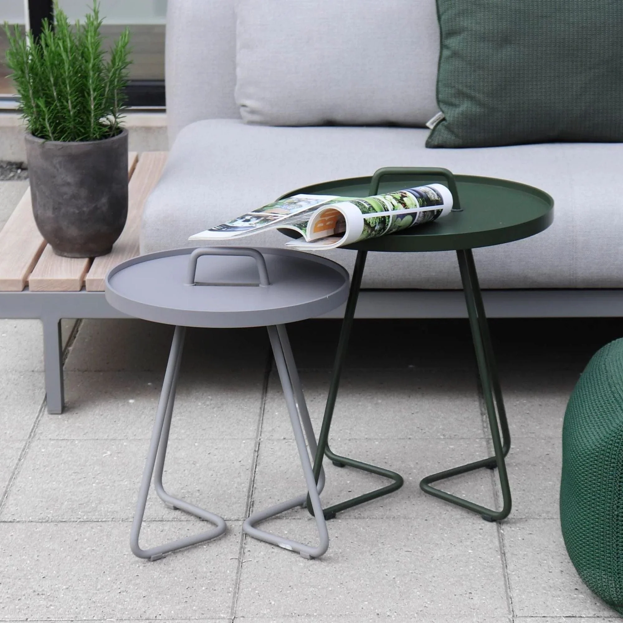 On-The-Move Small Side Table - Dark Green - Image 2