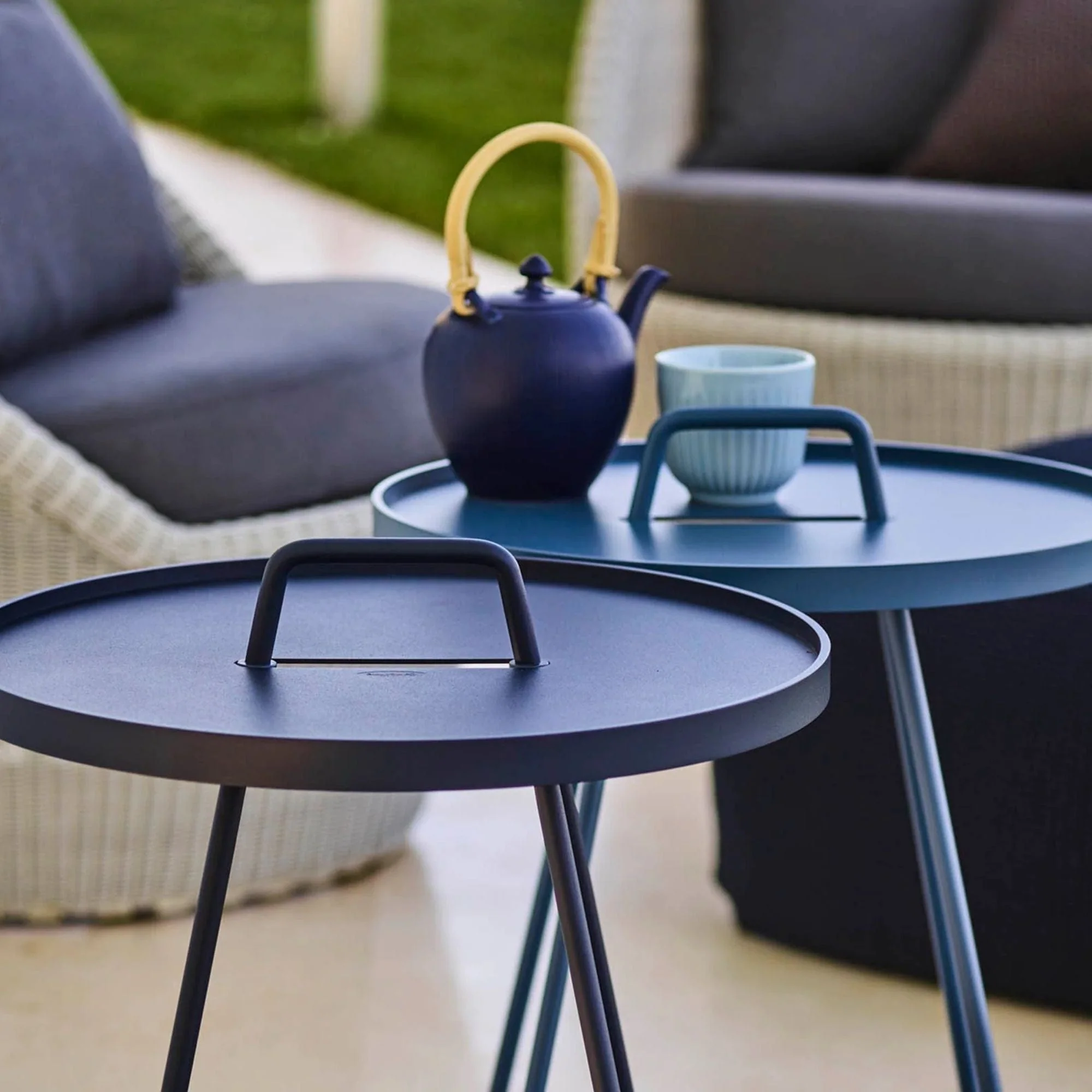 On-The-Move Small Side Table - Dusty Blue - Image 3