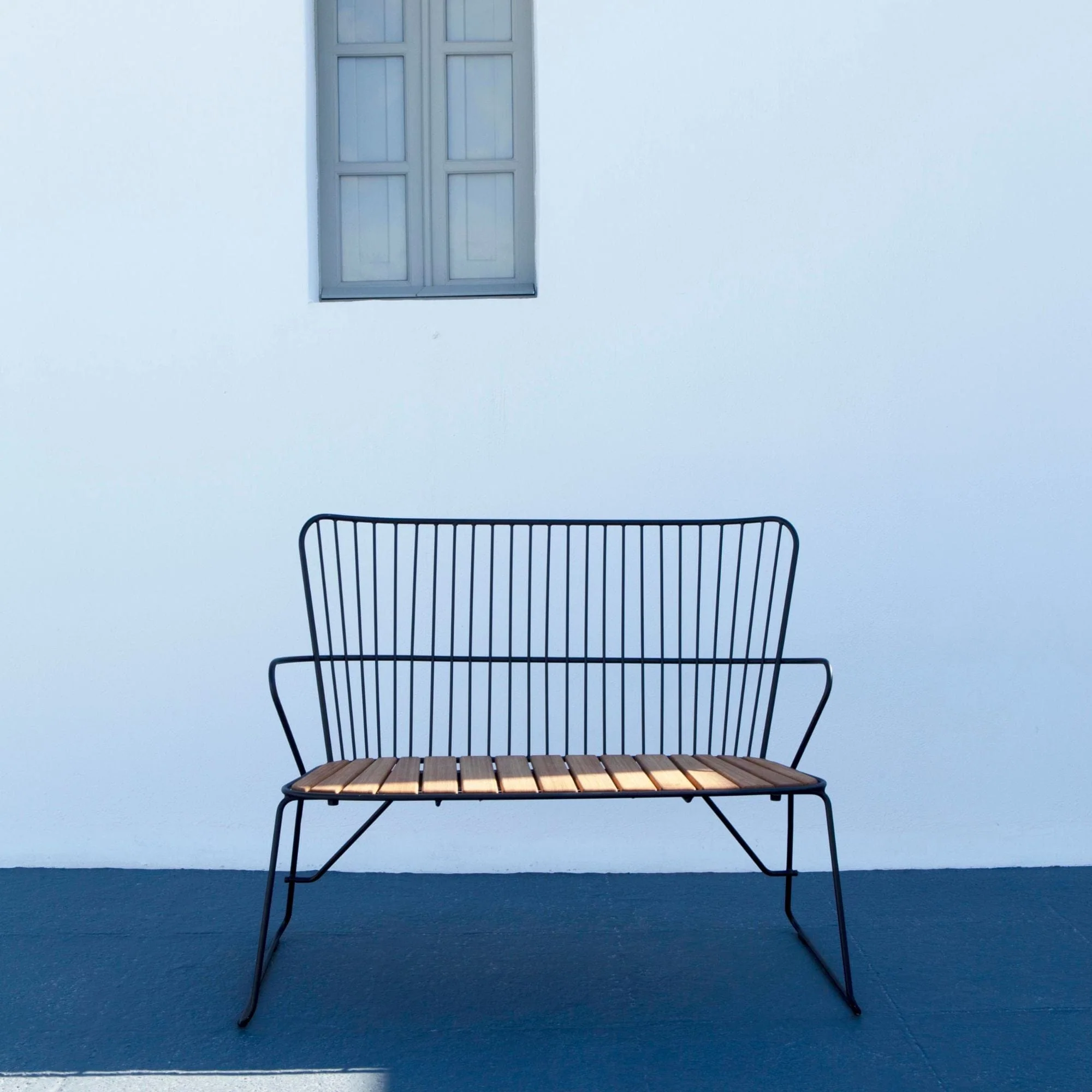 Paon Bench with Cushion - Bamboo | Black - Image 4