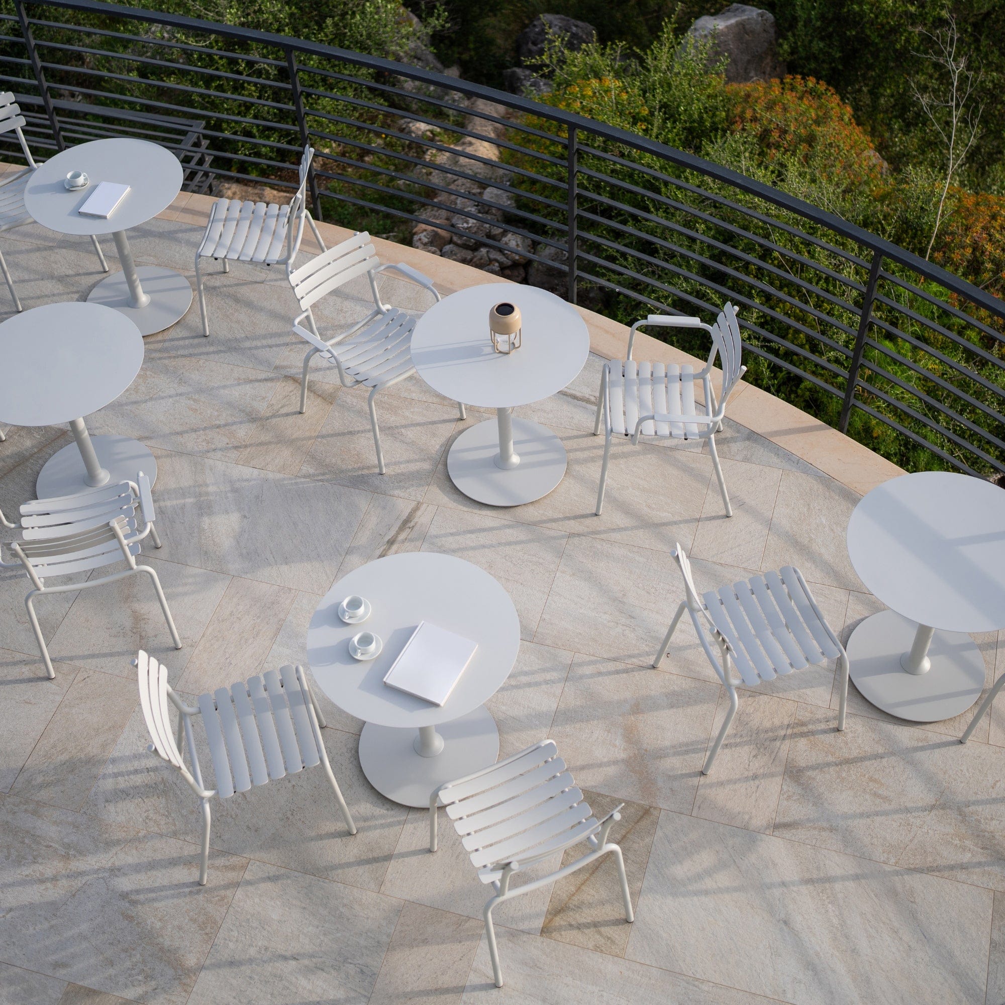 Pico Cafe Table (Round Base) 74cm - White - Image 6