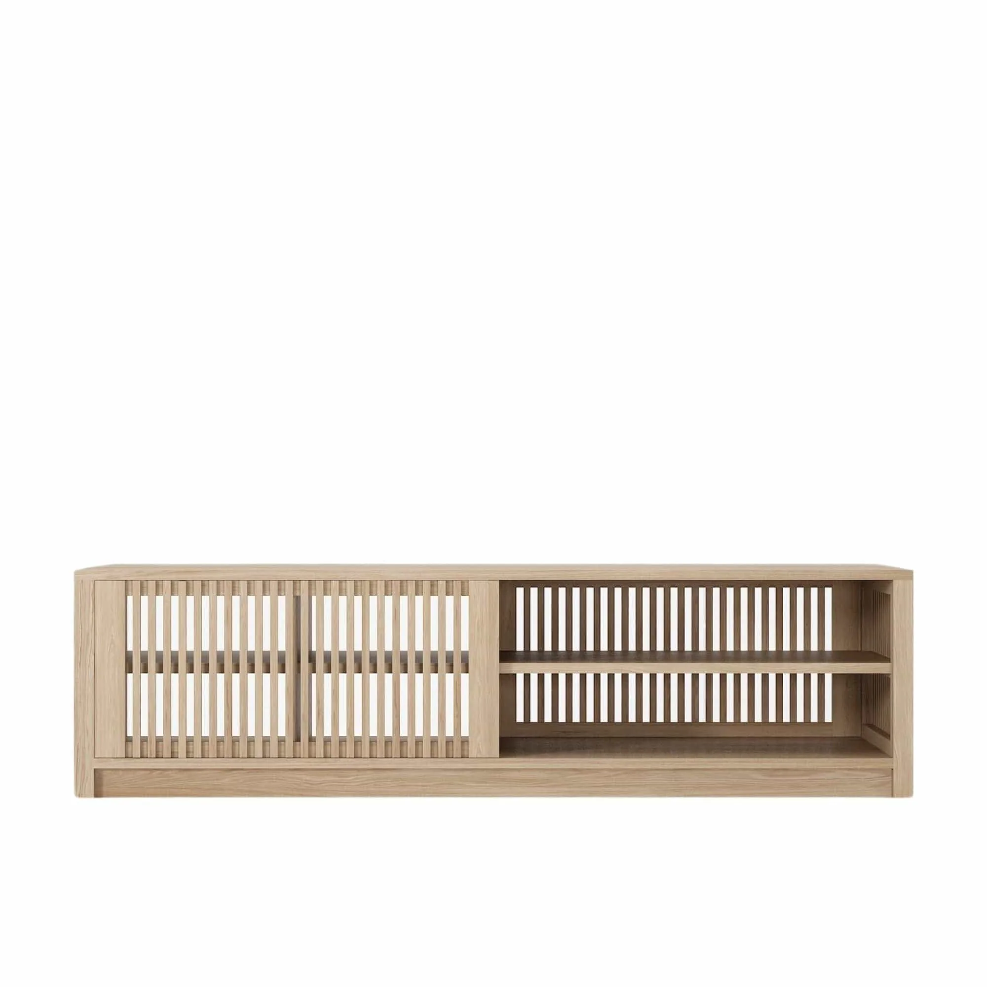 Ray Open TV Unit - European Oak - Image 3
