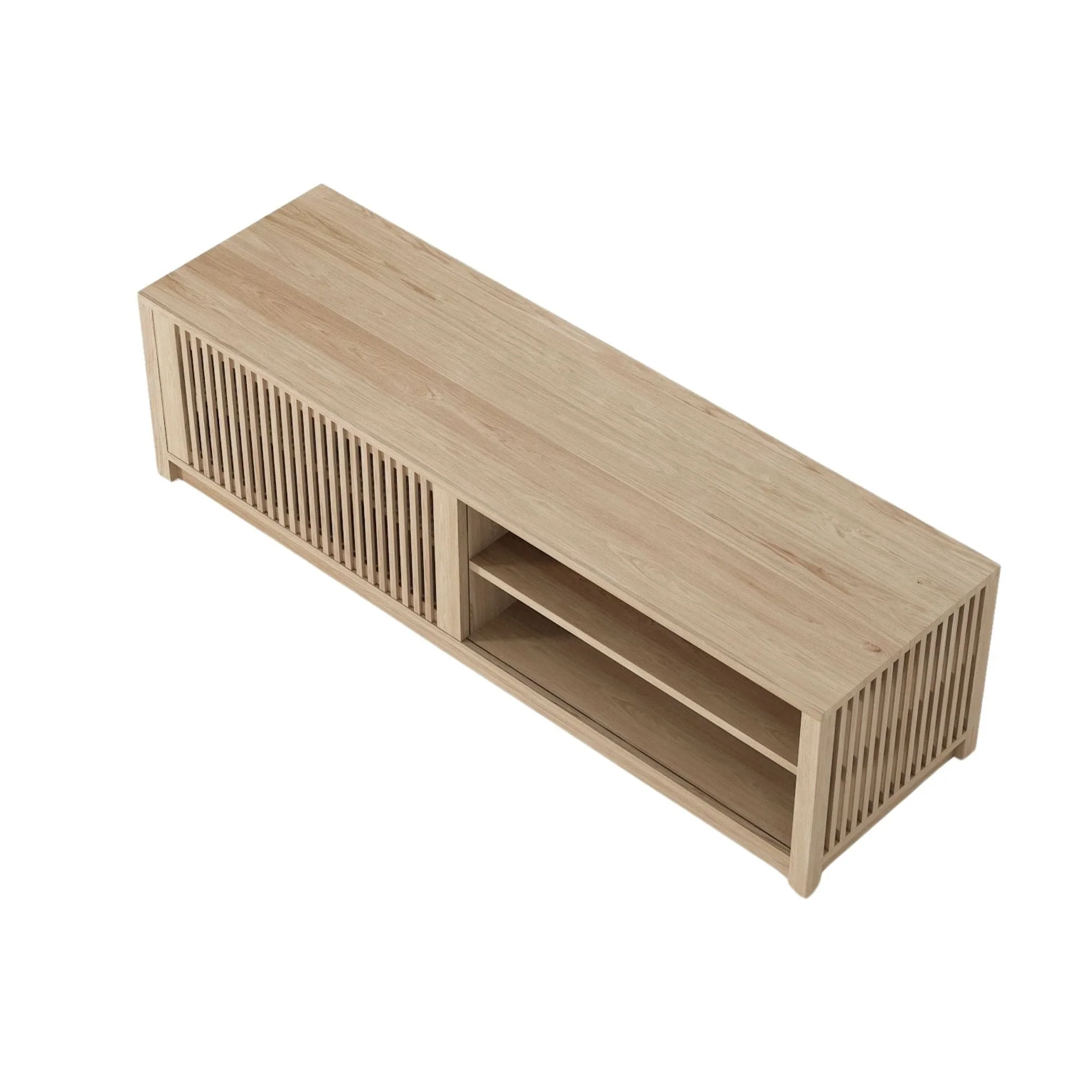 Ray Open TV Unit - European Oak - Image 5