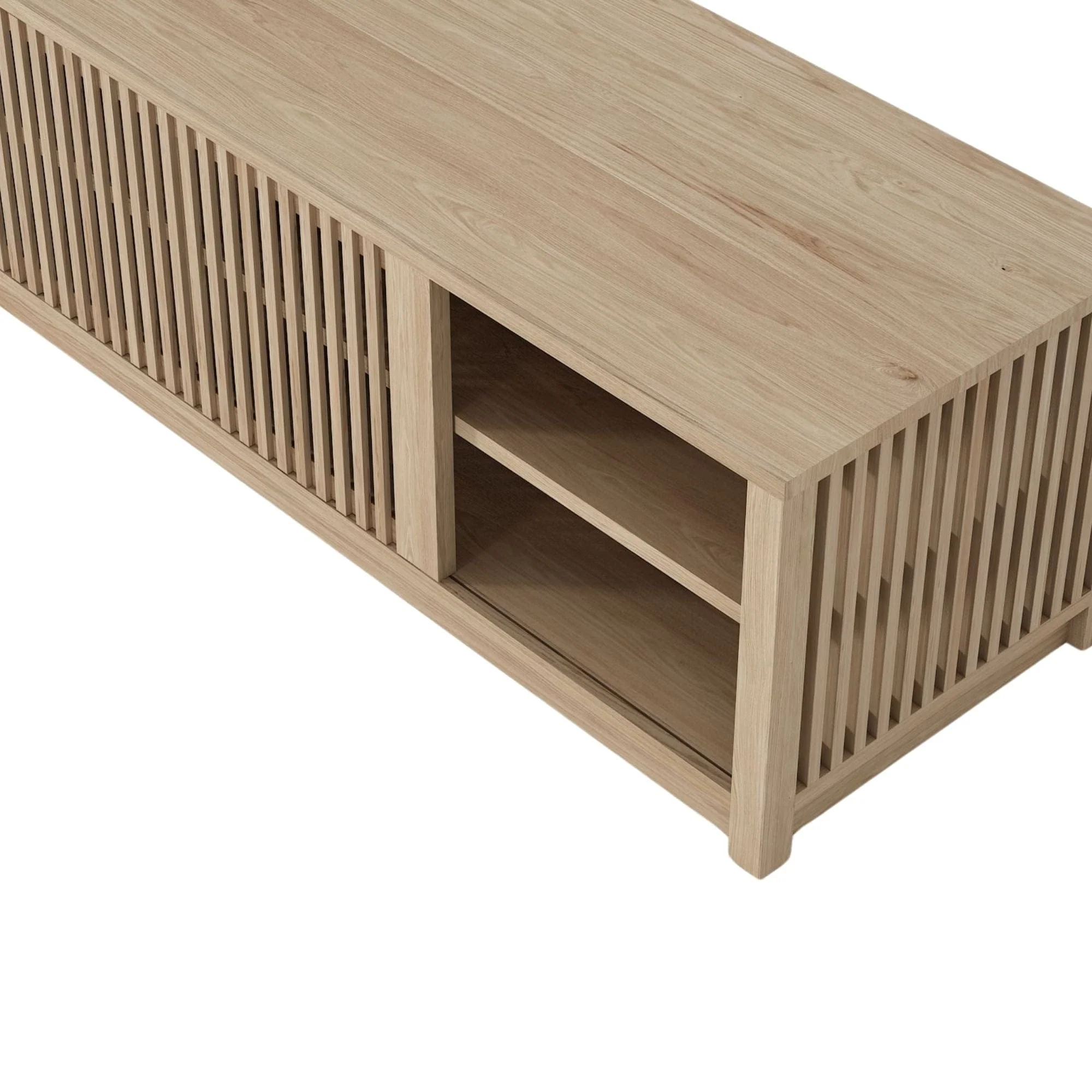 Ray Open TV Unit - European Oak - Image 6