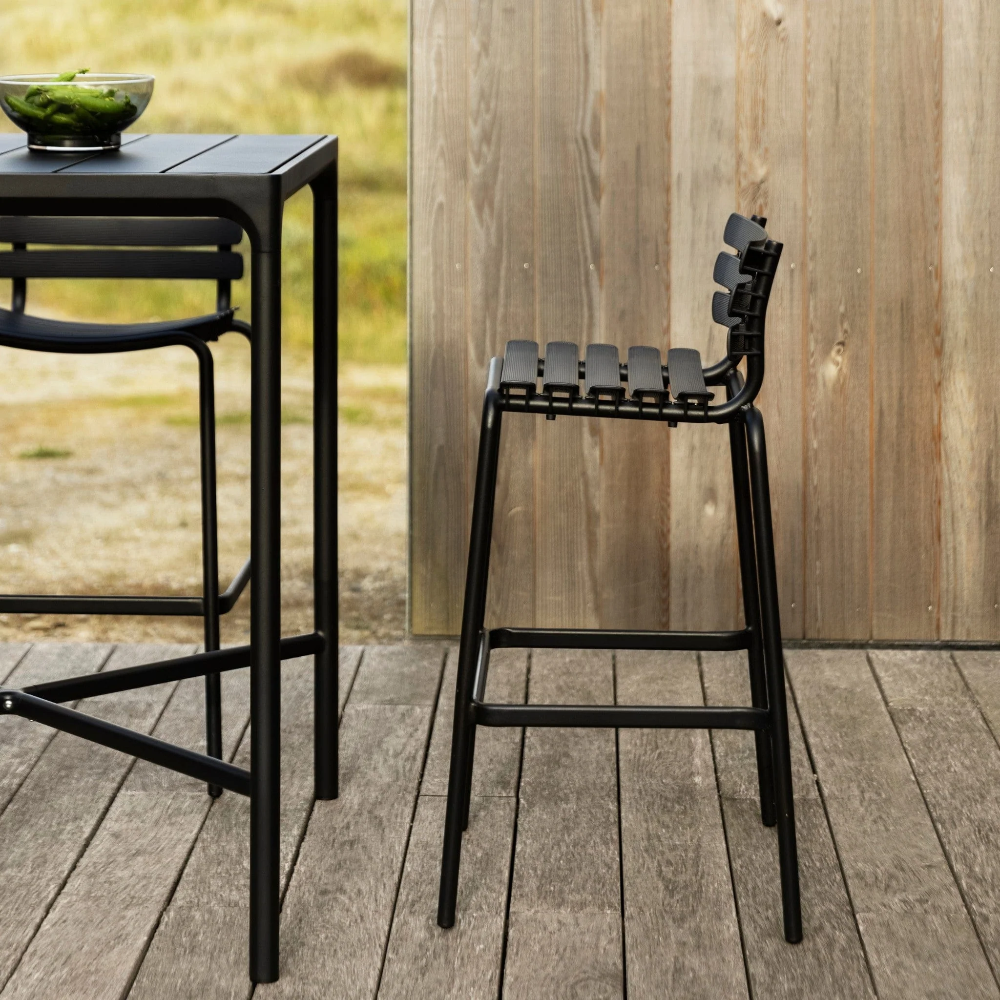 ReClips Bar Chair with Backrest - Black - Image 3