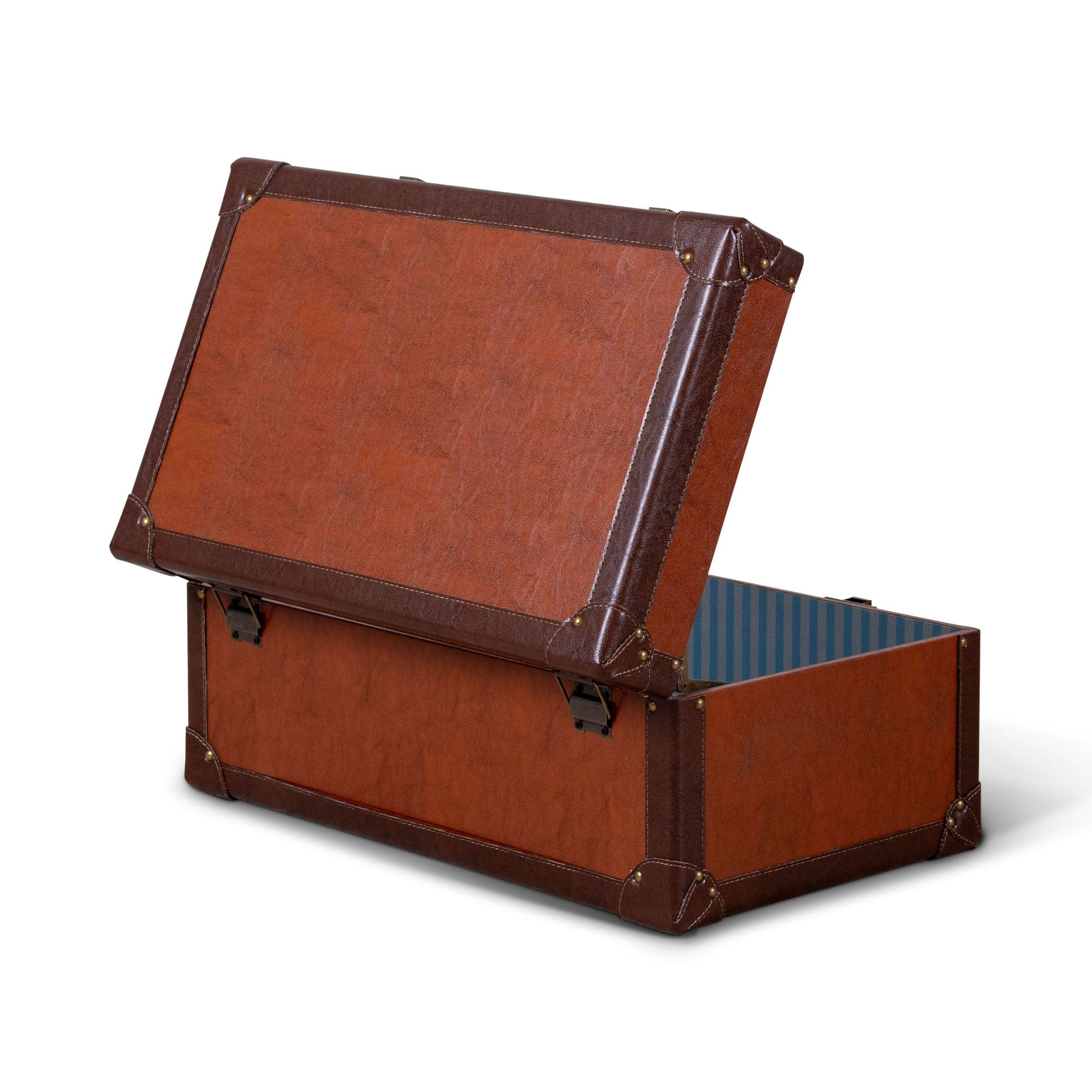 Retro Suitcase Storage Trunk - Brown - Image 5