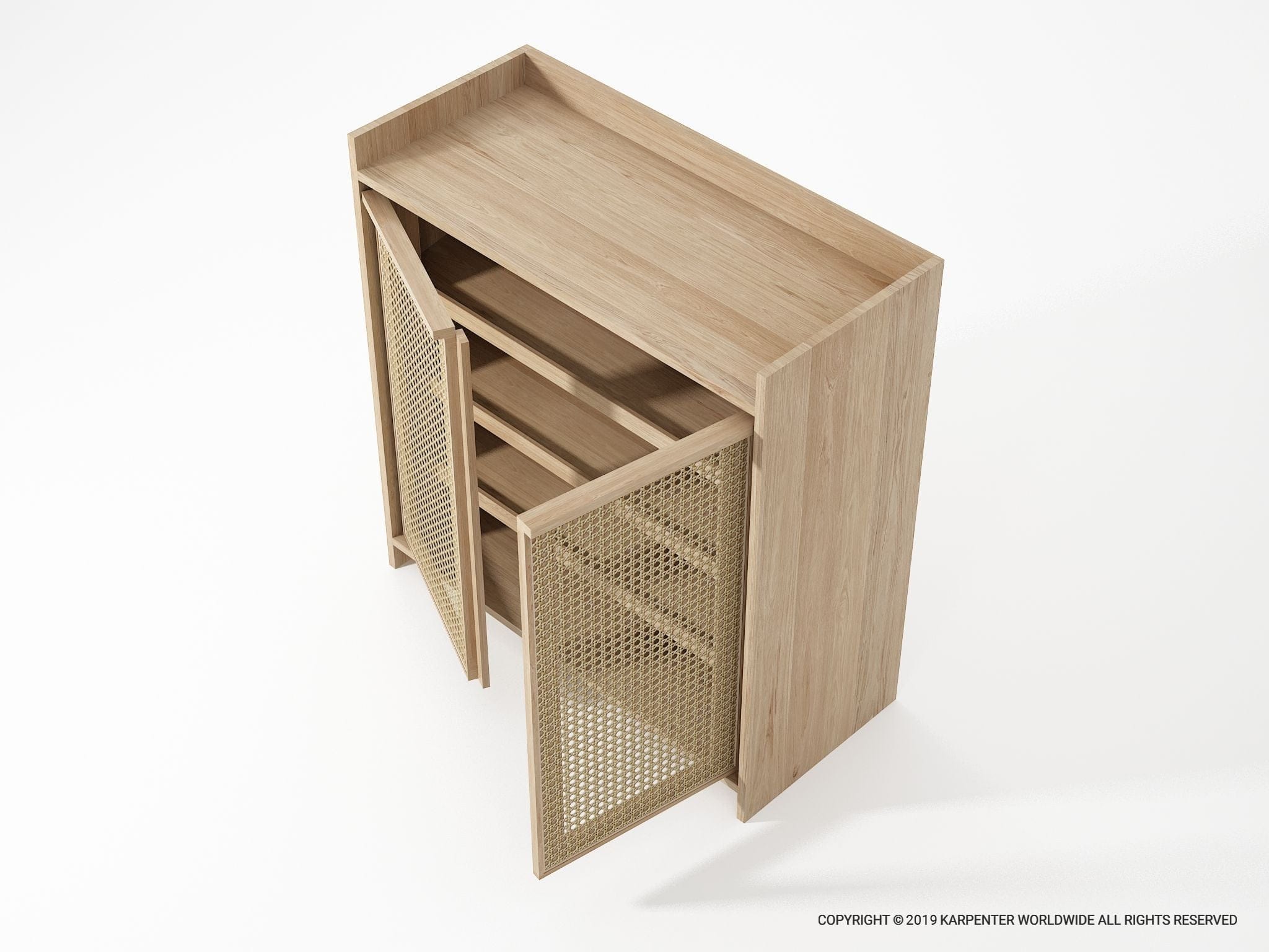 Roots Shoe Rack -European Oak - Image 4