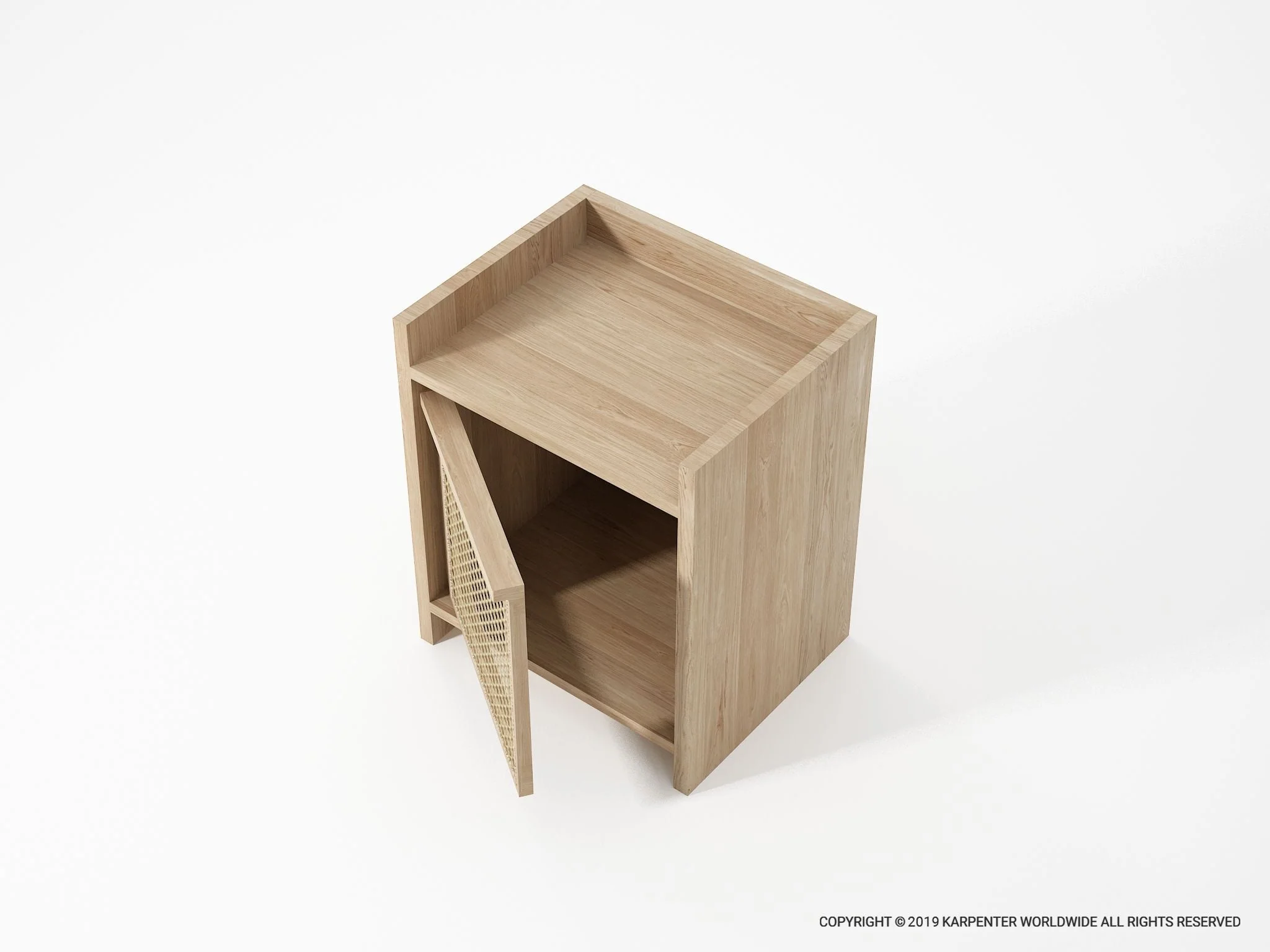 Roots Side Table Left Hinges- European Oak - Image 7