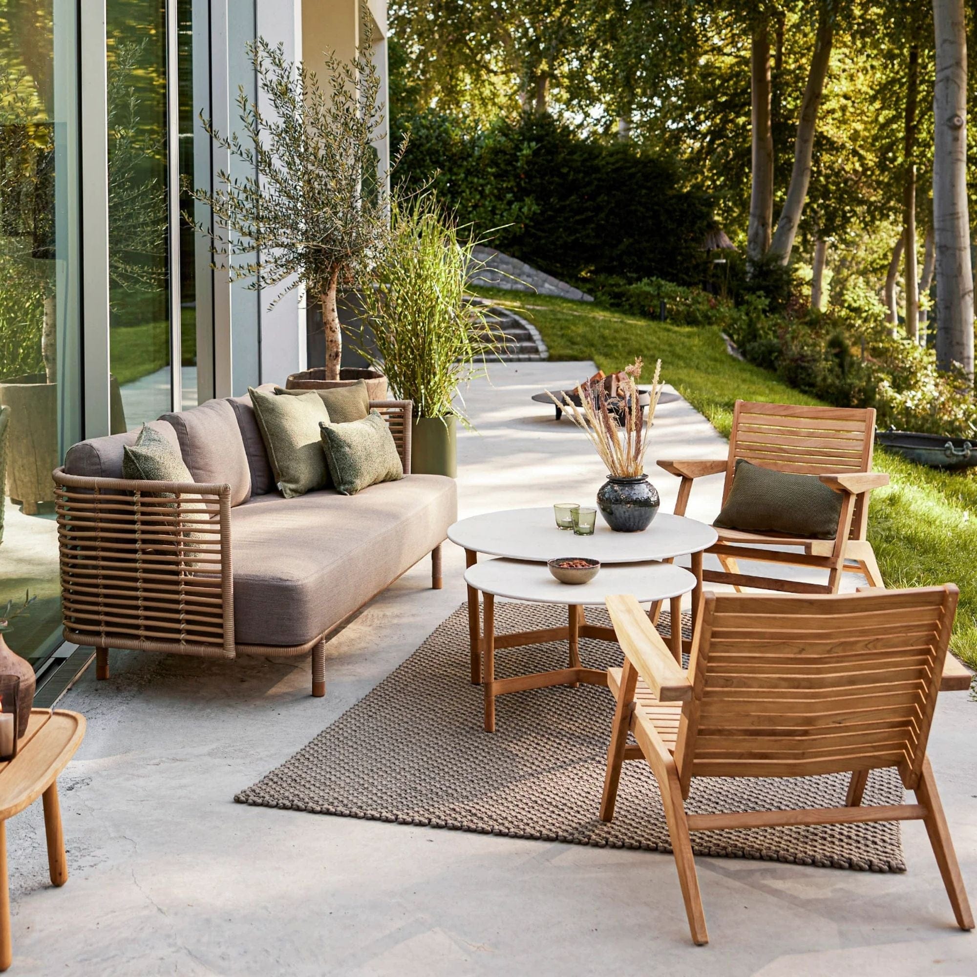 Sense 3 Seater Sofa with Cushion Set - Natural - Image 6