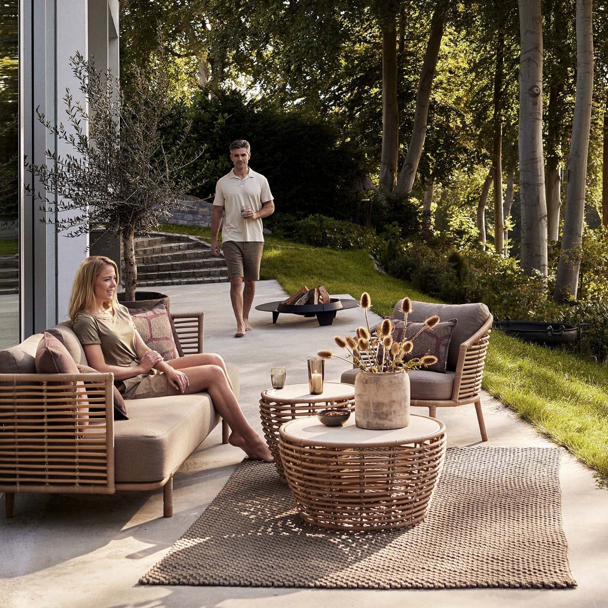 Sense Lounge Chair with Cushion Set - Natural - Image 2