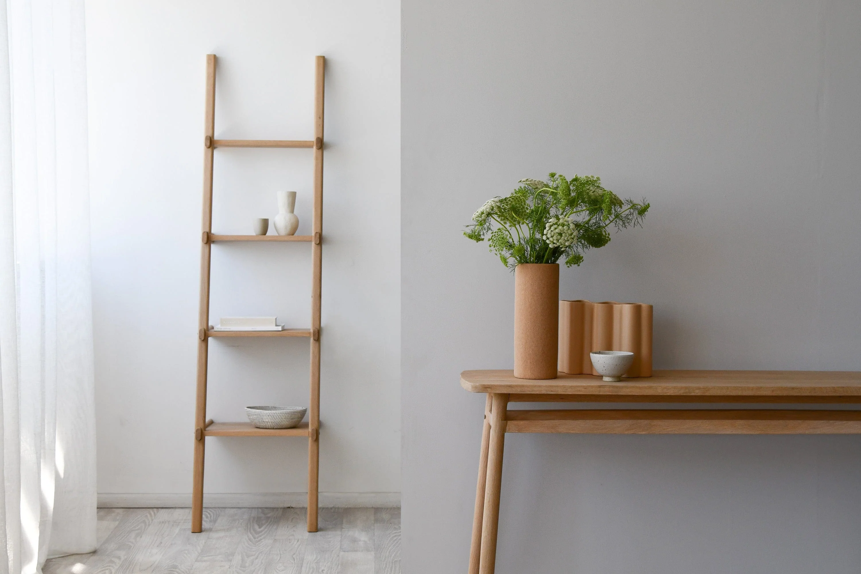 Simply City Ladder Shelves - European Oak - Image 9