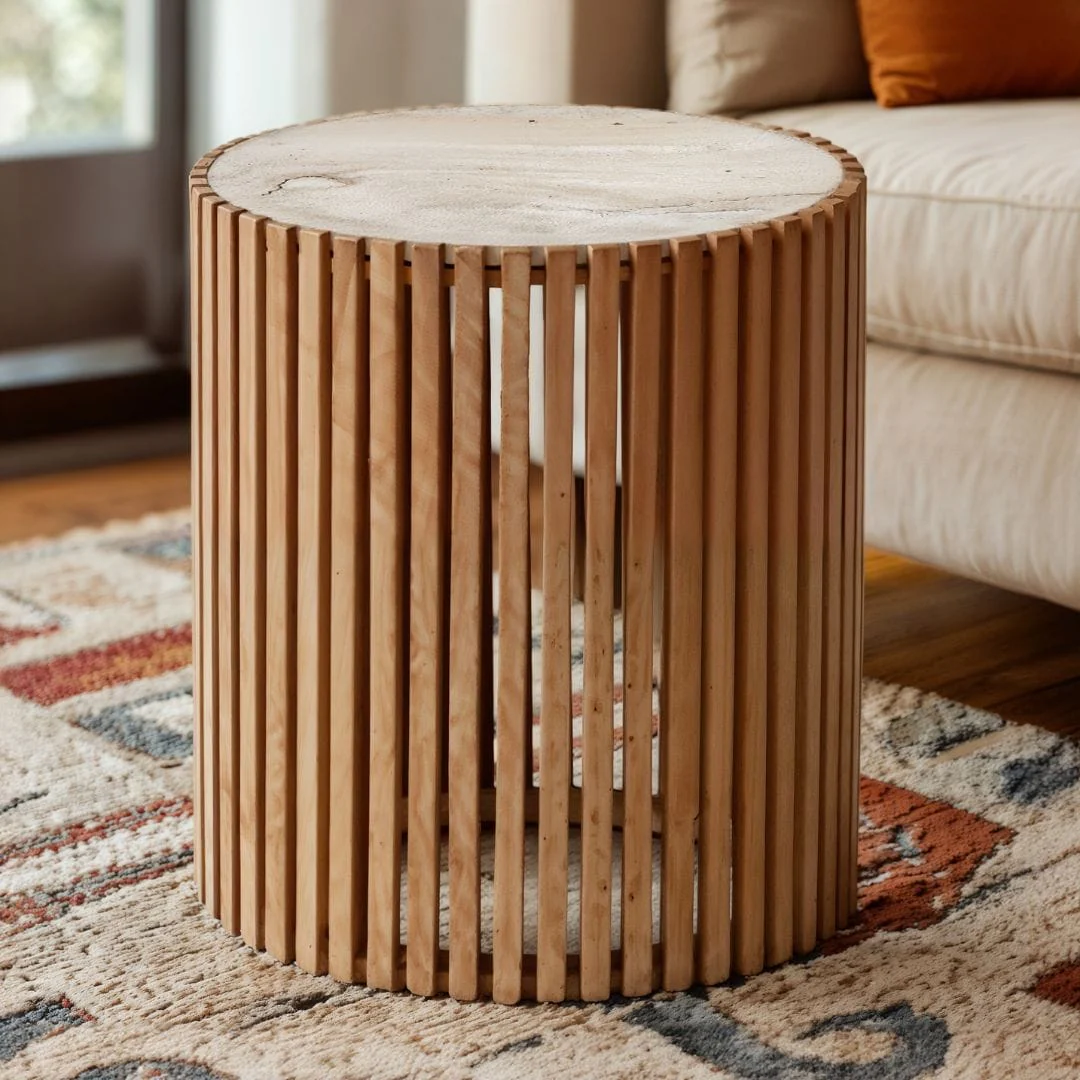 Slats Round Side Table - Image 4