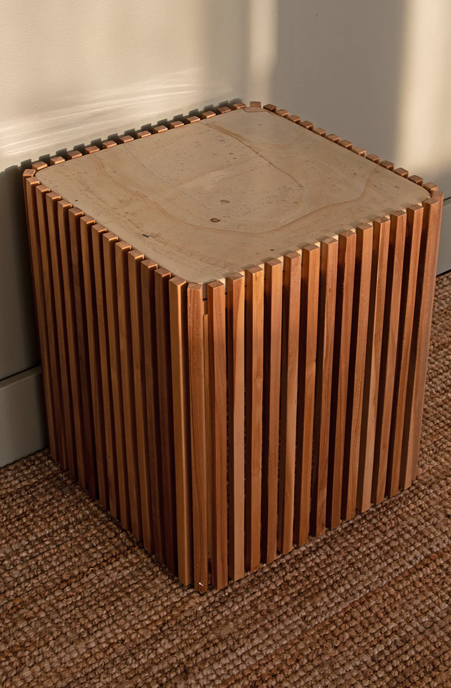 Slats Square Side Table - Image 3