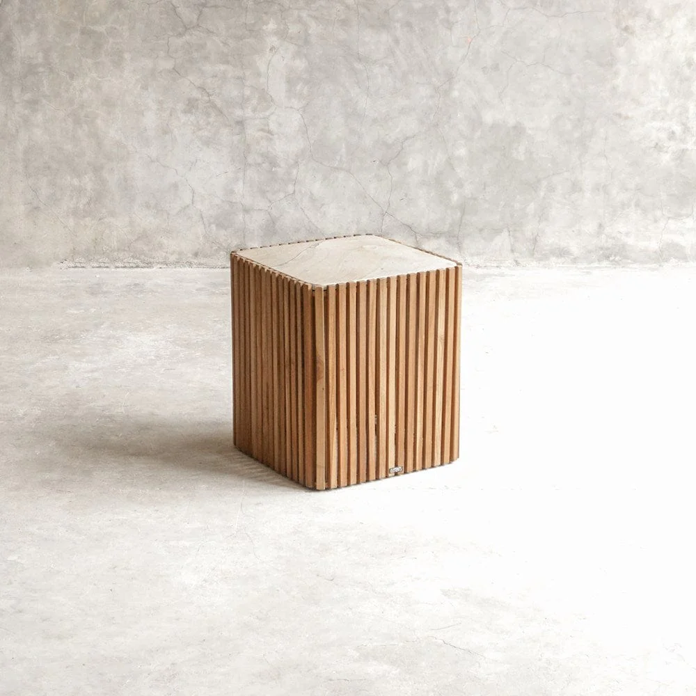 Slats Square Side Table - Image 4