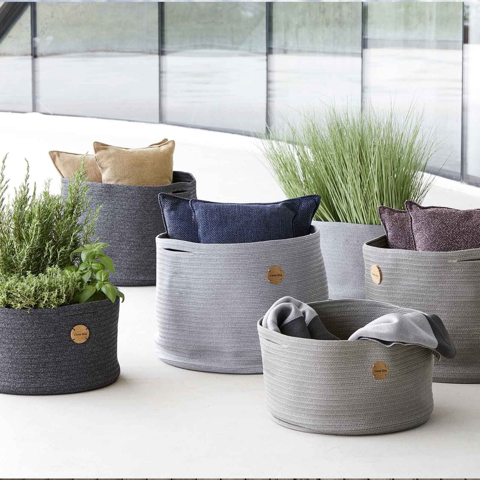 Soft Large Rope Basket - Dark Grey - Image 2