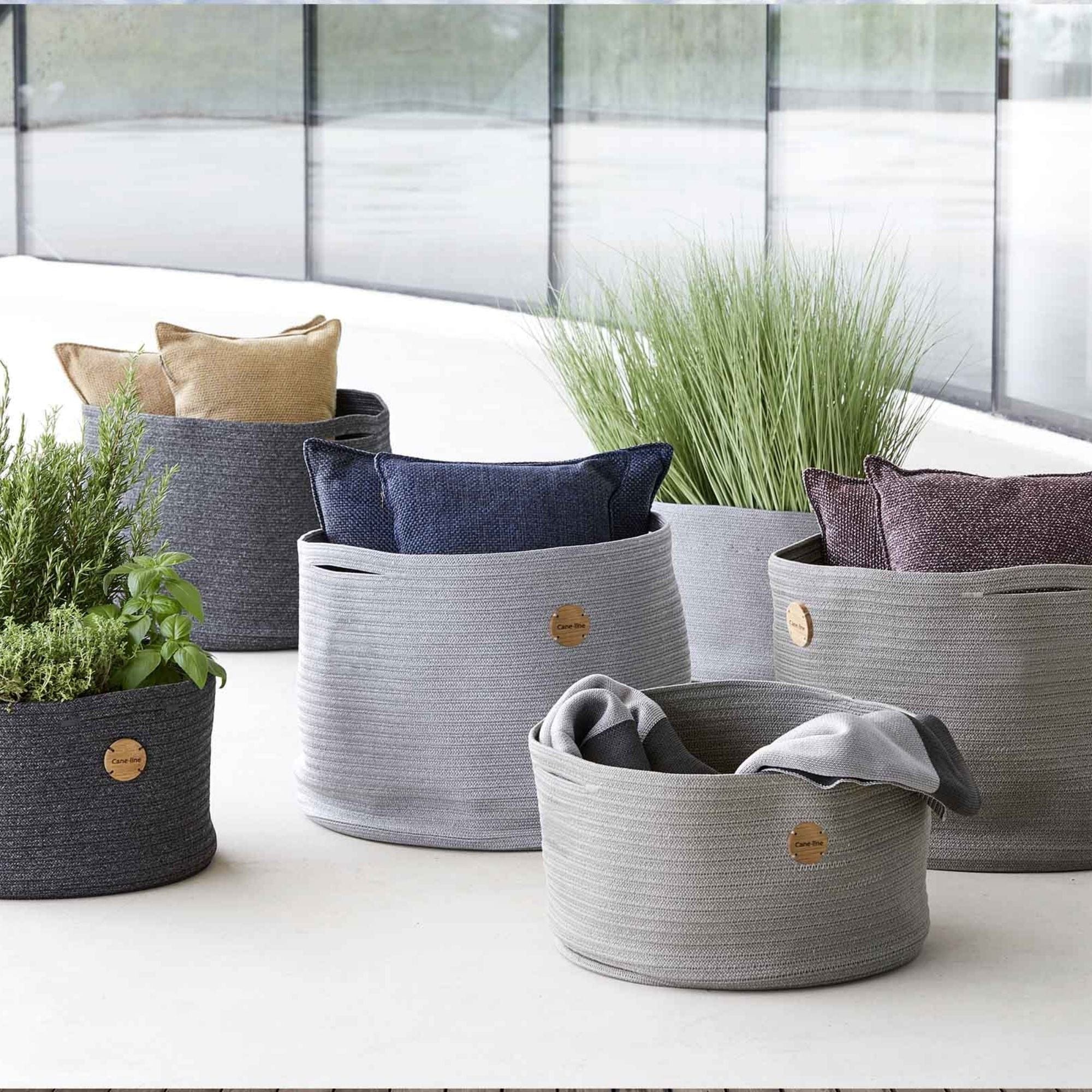 Soft Medium Rope Basket - Light Grey - Image 2
