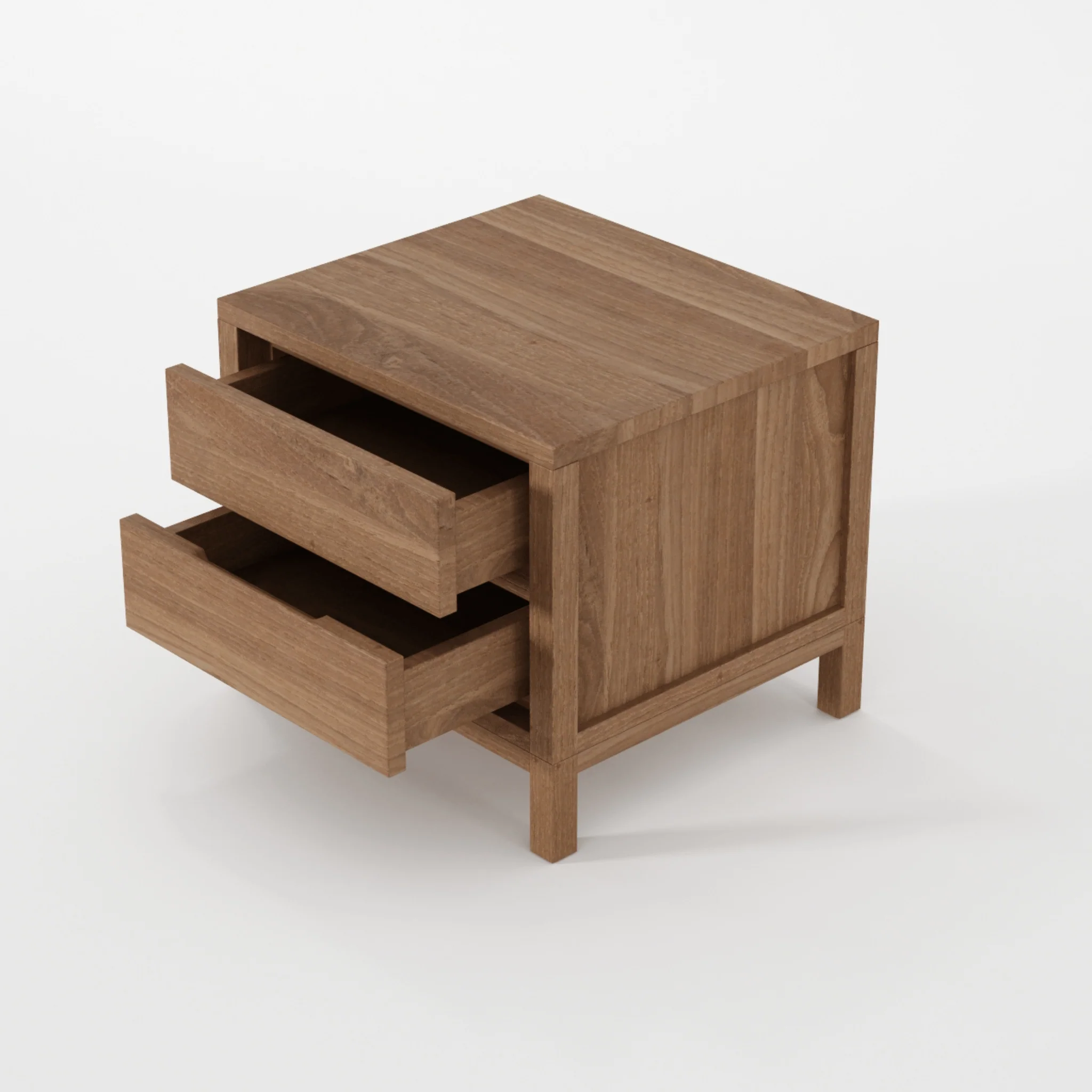 Solid Bedside Table Large- FSC Teak - Image 3