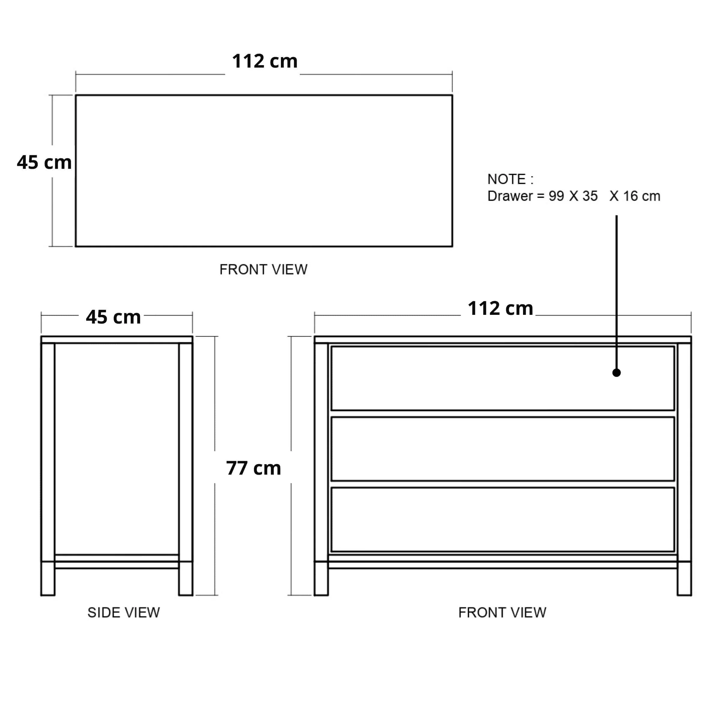 Solid Chest of Drawers - European Oak - Image 8