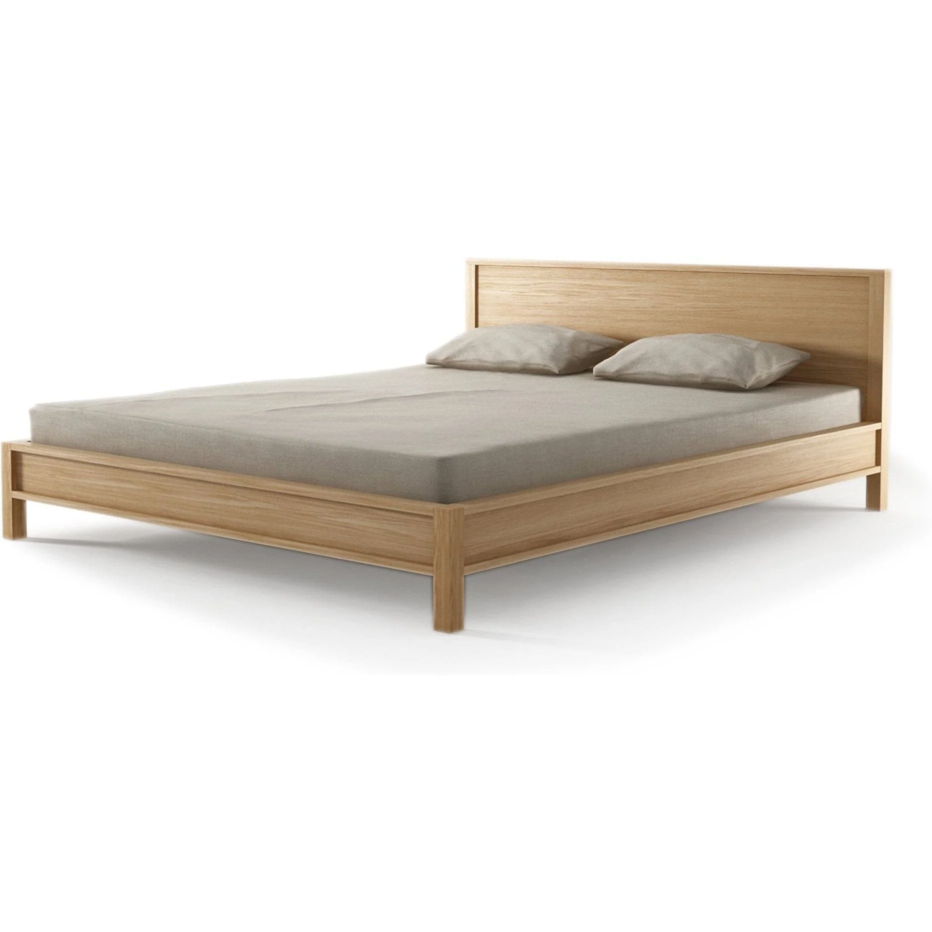 Solid Double Bed - European Oak