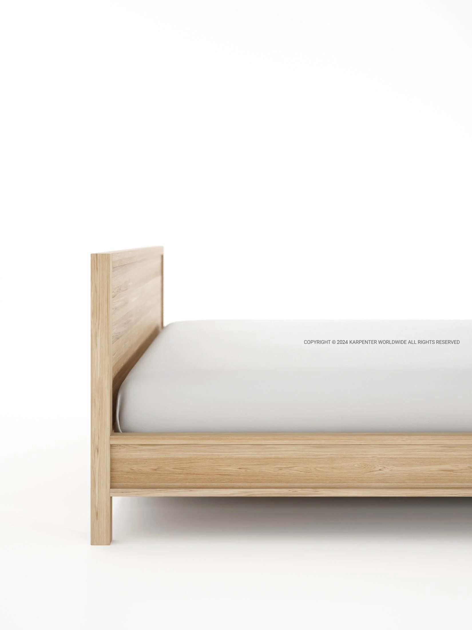 Solid King Bed - European Oak - Image 3