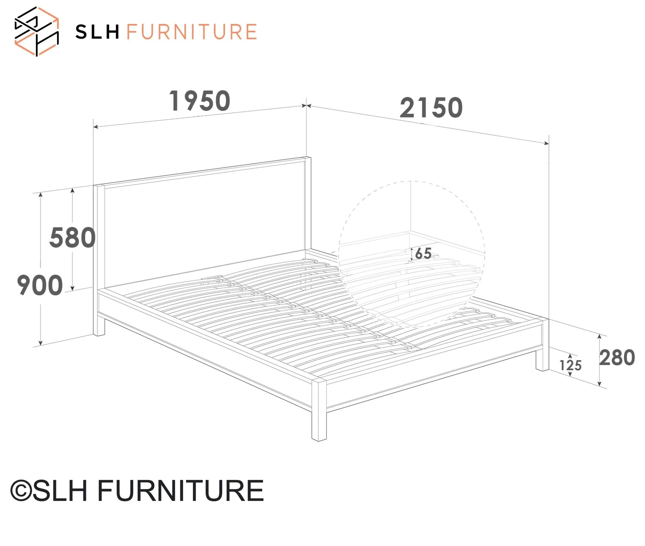 Solid King Bed - European Oak - Image 4