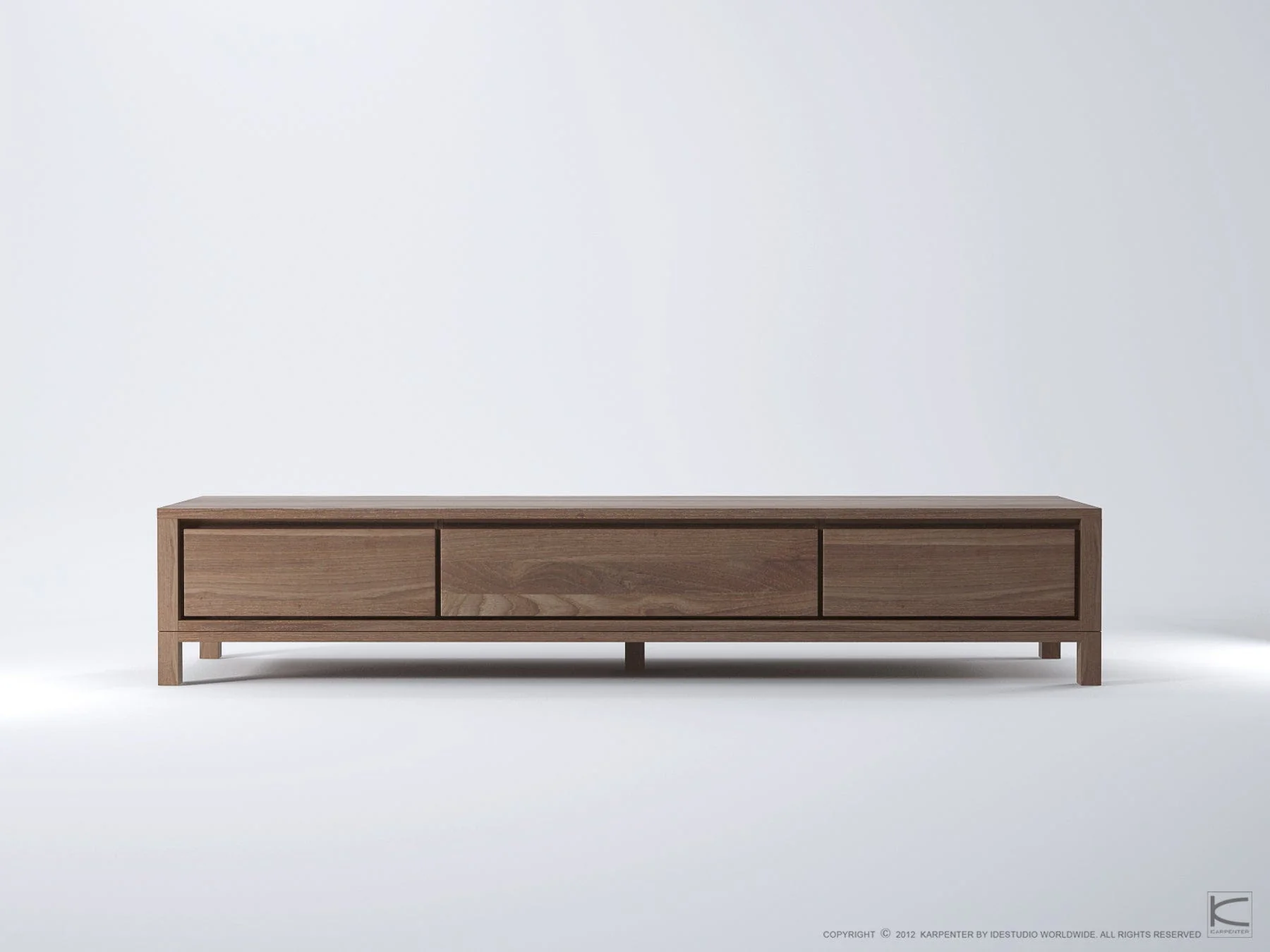Solid TV Unit - FSC Recycled Teak - Image 2