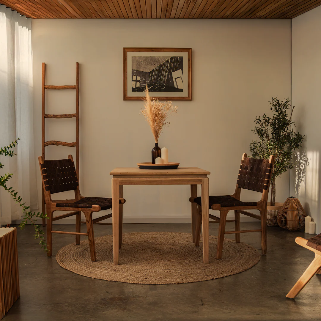 Strap Dining Chair Dark Brown - Image 2