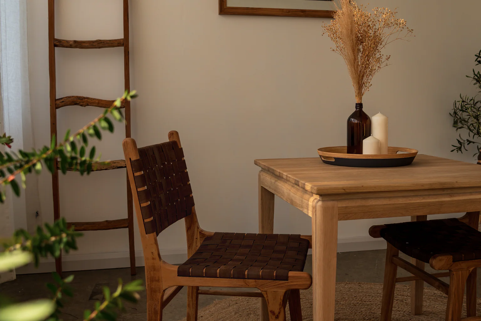 Strap Dining Chair Dark Brown - Image 3