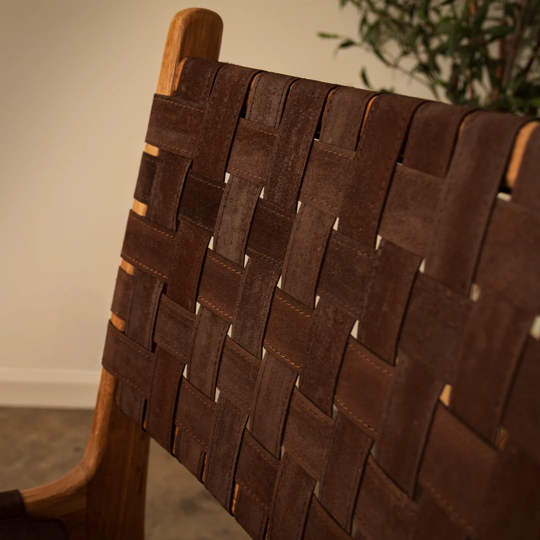 Strap Dining Chair Dark Brown - Image 4