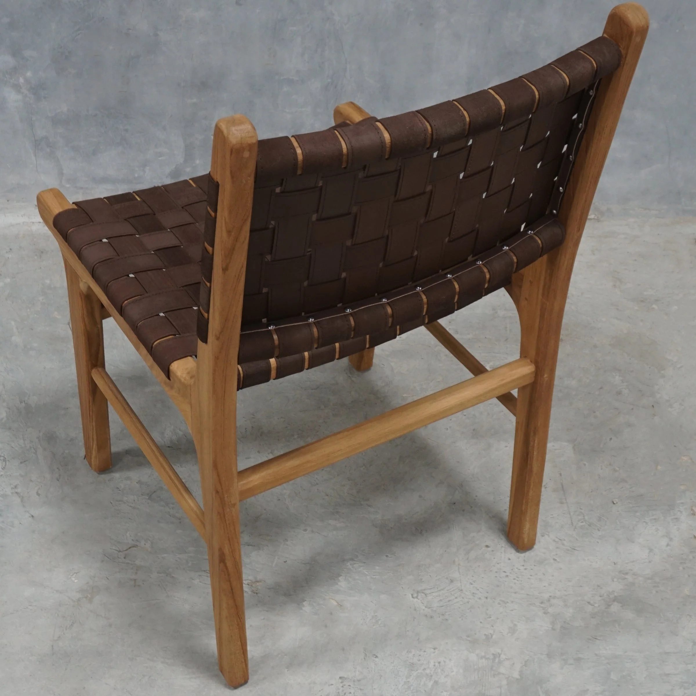 Strap Dining Chair Dark Brown - Image 7
