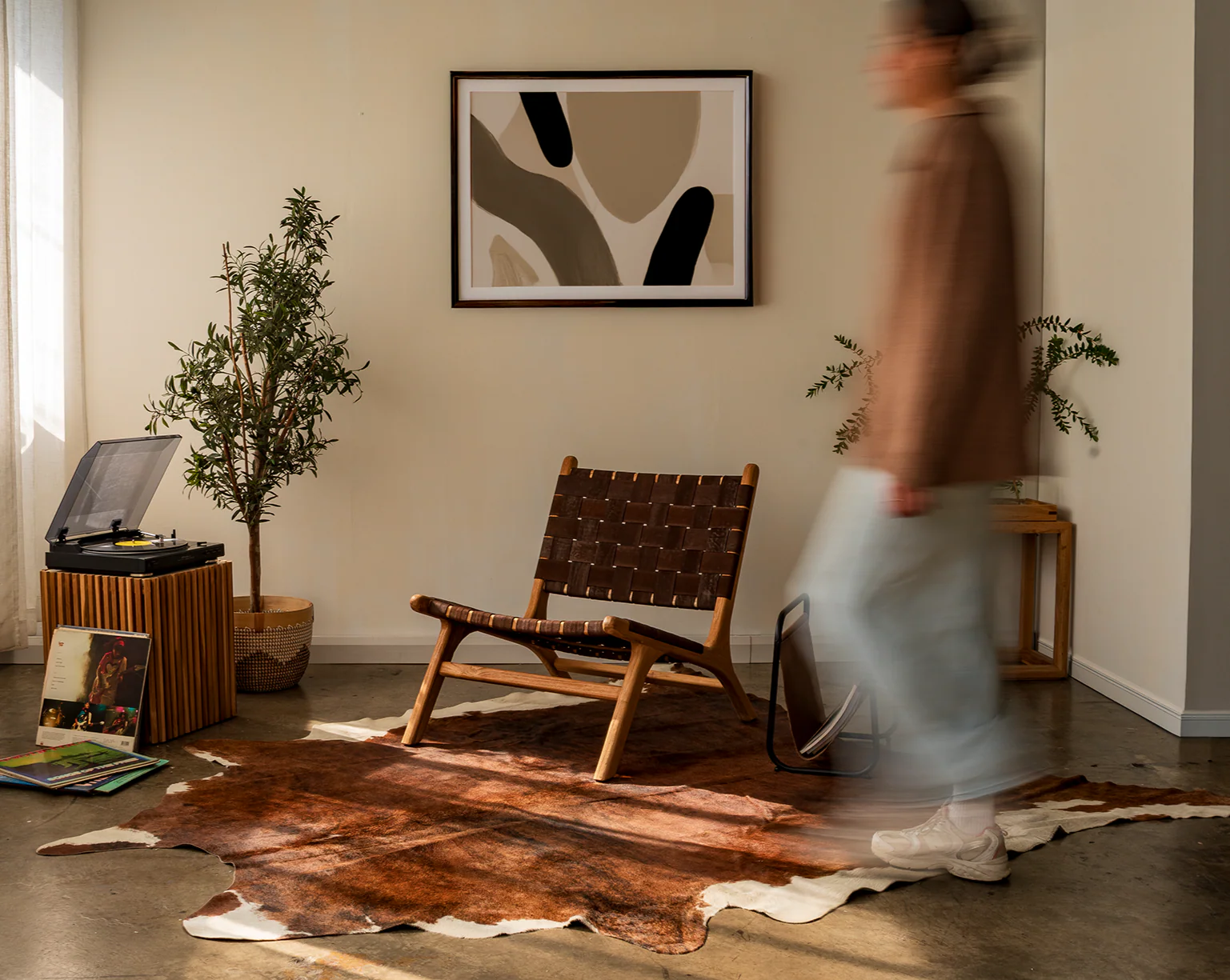 Strap Lounge Chair Dark Brown - Image 2