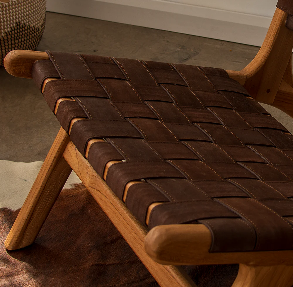 Strap Lounge Chair Dark Brown - Image 4